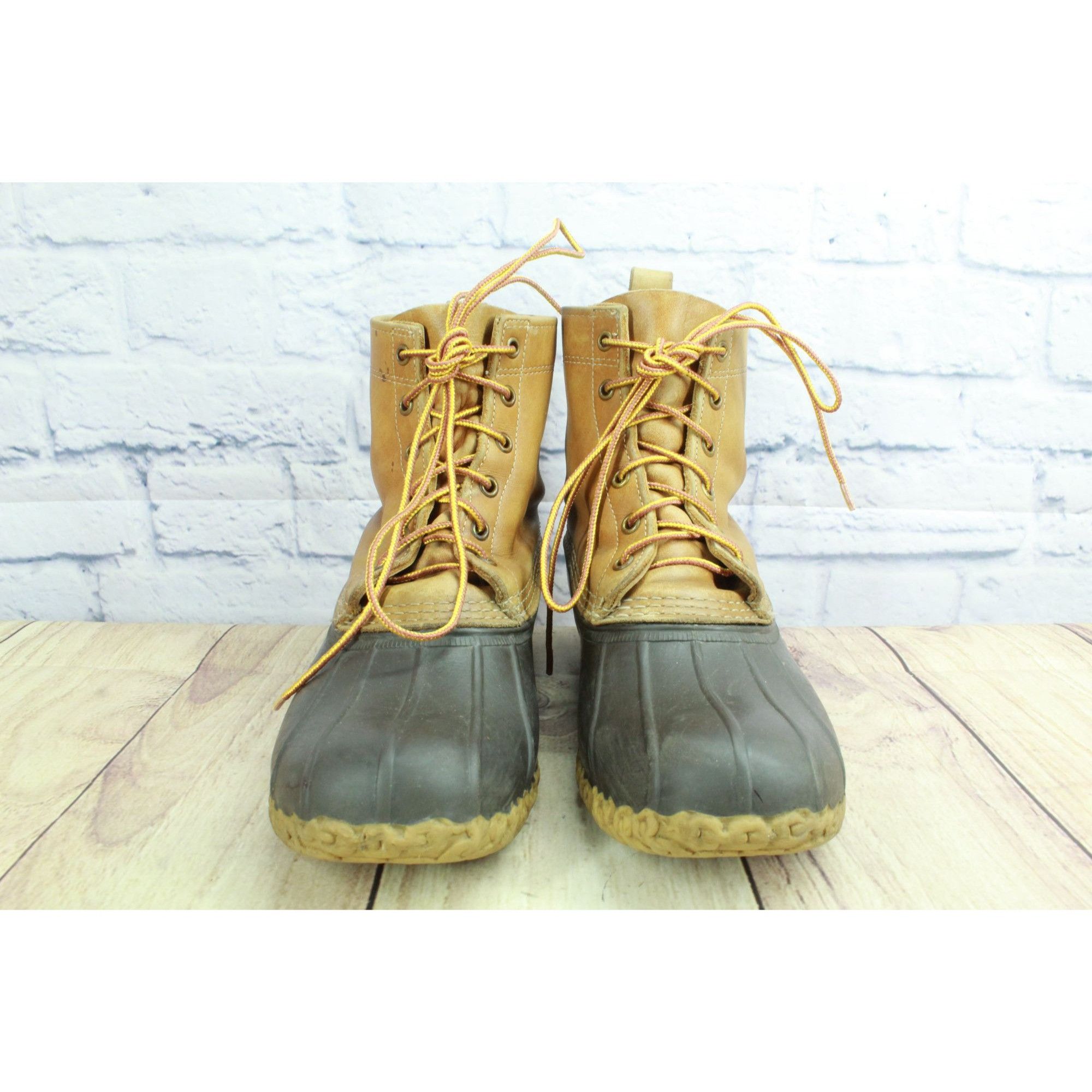 L.L. Bean LL Bean Men’s Brown Insulated Lace-Up Duck Boots Size 8 Size US 8 / EU 41 - 4 Thumbnail