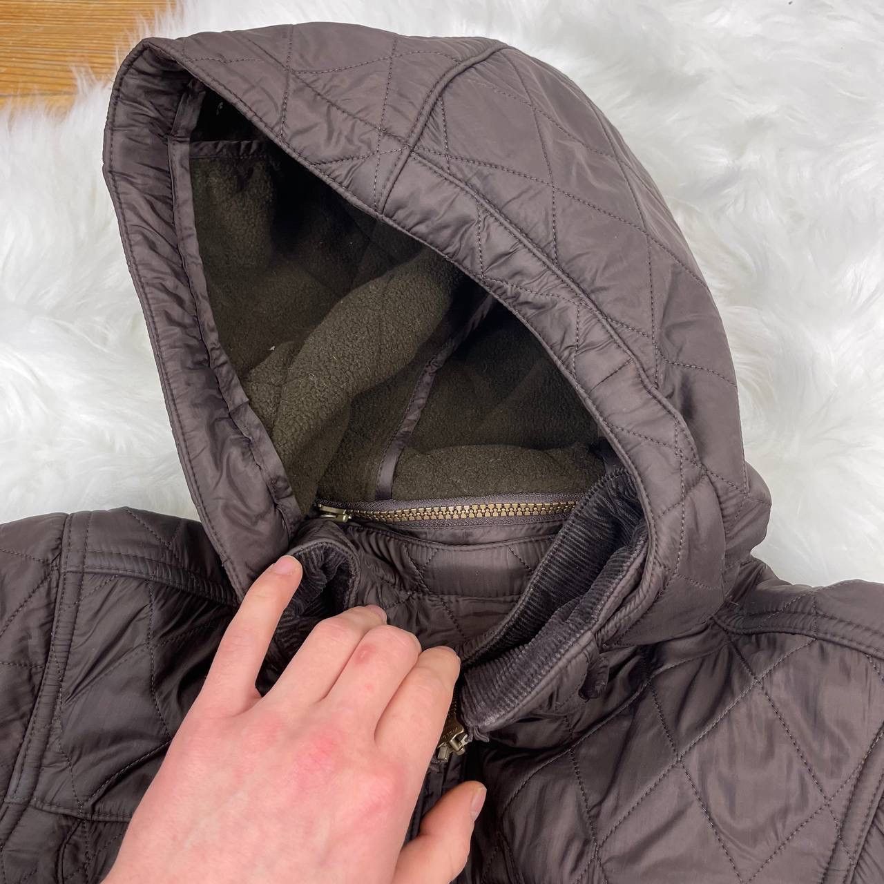 Barbour Barbour Grace Polarquilt Quilted Hooded Jacket Brown Women’s Size M / US 6-8 / IT 42-44 - 5 Thumbnail