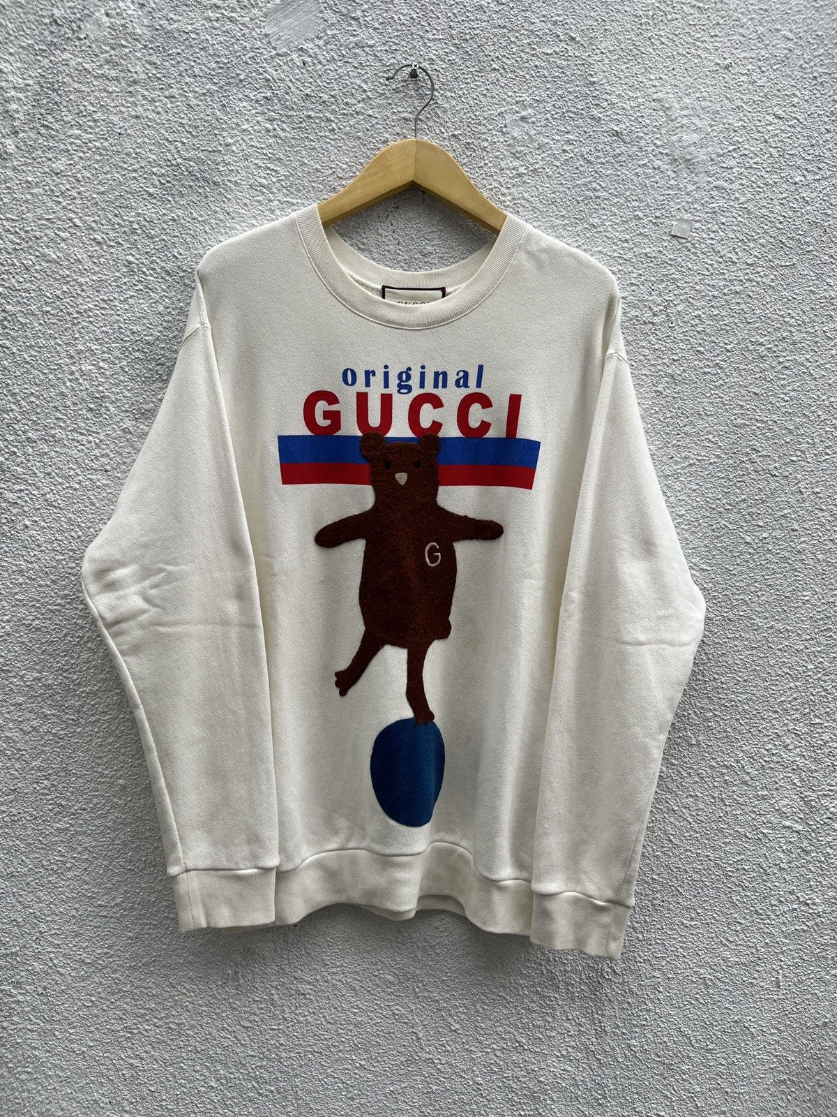 Gucci Gucci Bear Ivory Oversized Sweatshirt Size US M / EU 48-50 / 2 - 1 Thumbnail