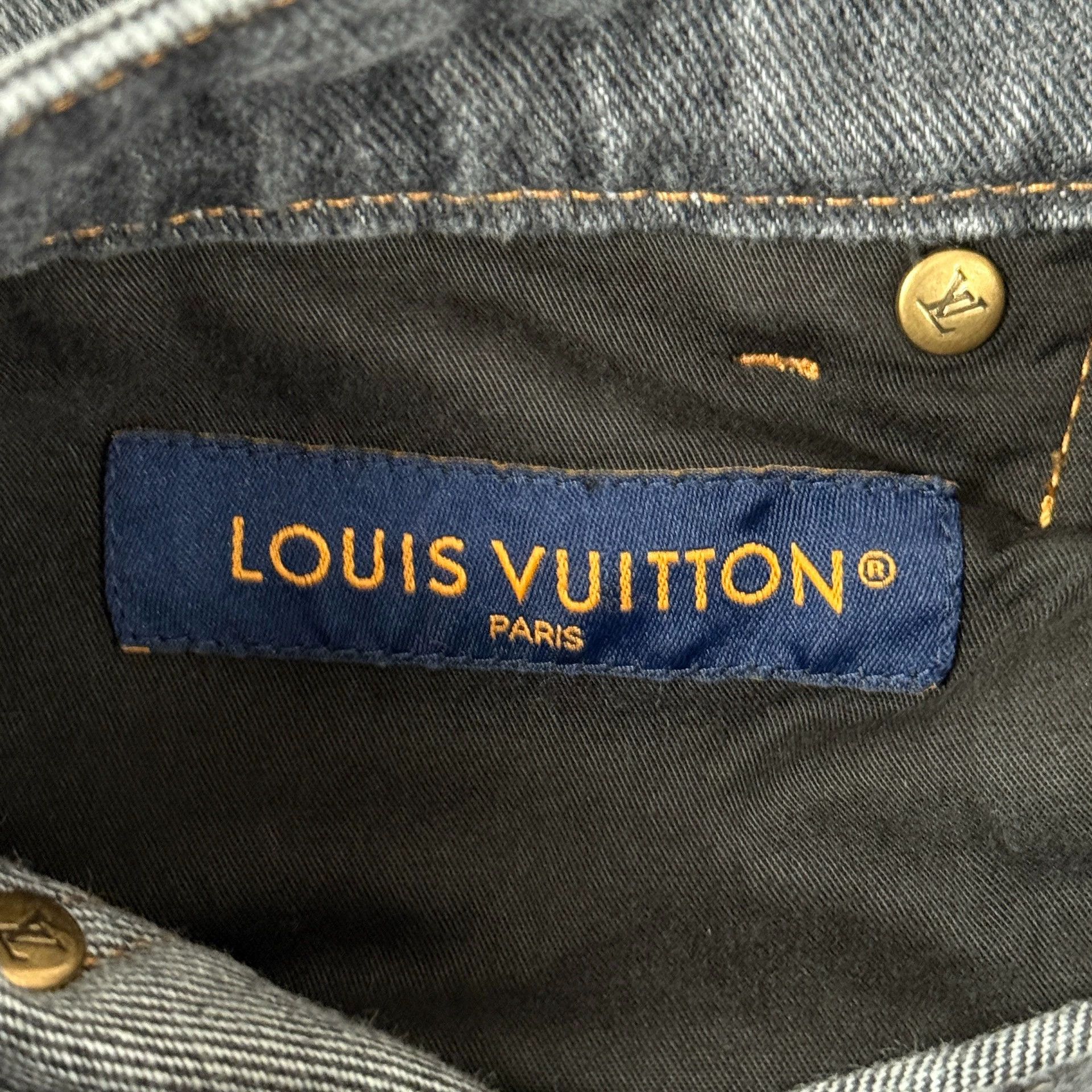 Louis Vuitton LV Irregular All-over Print Jeans Size 29" - 7 Thumbnail