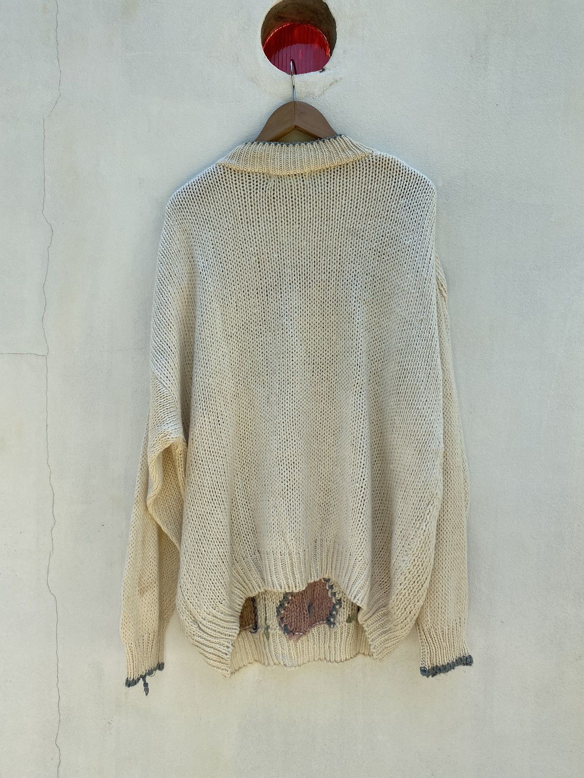 Designer × Vintage OBJECTIVES Floral Embroidery Knit Sweater Size XL / US 12-14 / IT 48-50 - 12 Thumbnail