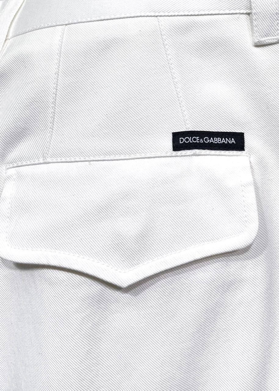 Dolce & Gabbana Dolce & Gabbana Ivory Cargo Jogger Contrast Cuffs Trouser Size US 34 / EU 50 - 5 Thumbnail