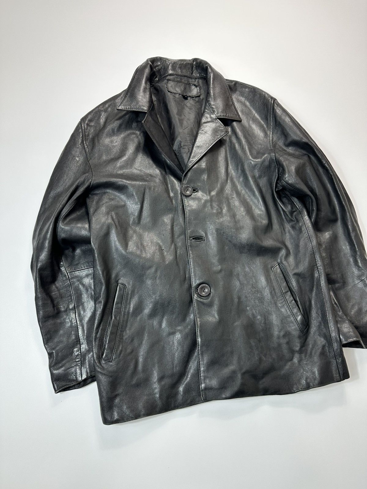 Leather Leather Jacket Biker Fit Avant-garde Size US L / EU 52-54 / 3 - 6 Thumbnail