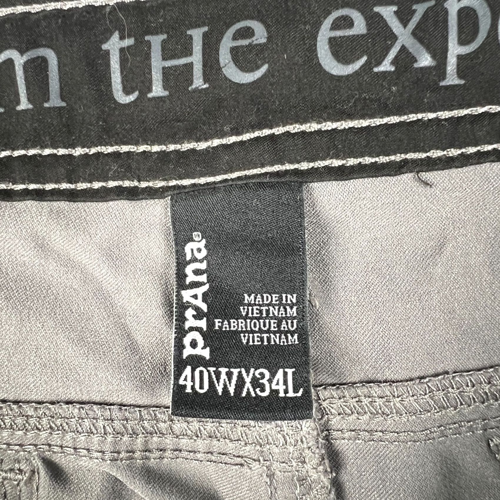 Prana Prana Zion II Stretch Straight Pants Hiking Belt Roll Snap Up 40x34 Grey Camo Mens Regular 40 Gray Camouflage Cargo Pocket Style Belted Pockets Nature Size US 40 / EU 56 - 3 Thumbnail