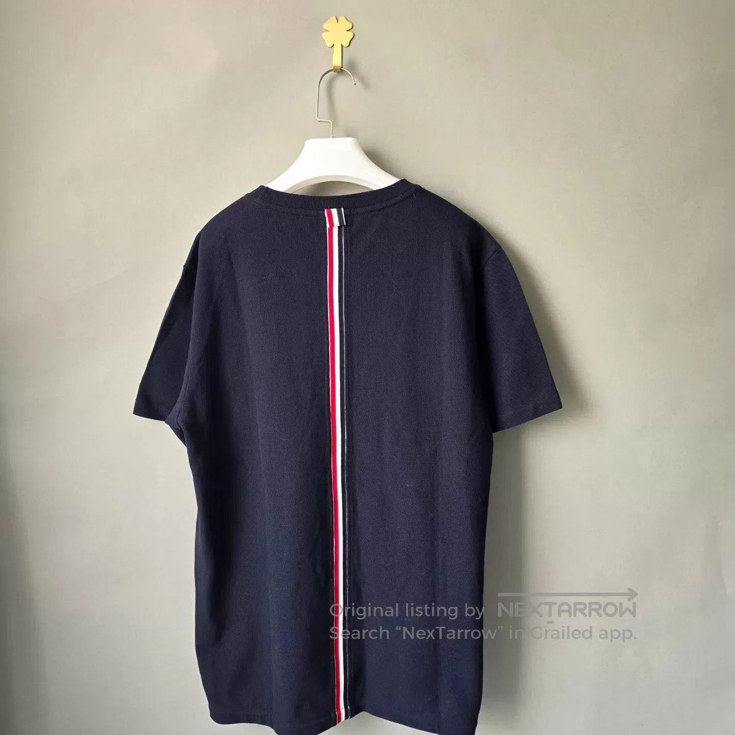 Thom Browne Black Short-Sleeve Crewneck Shirt. Size US XL / EU 56 / 4 - 2 Thumbnail