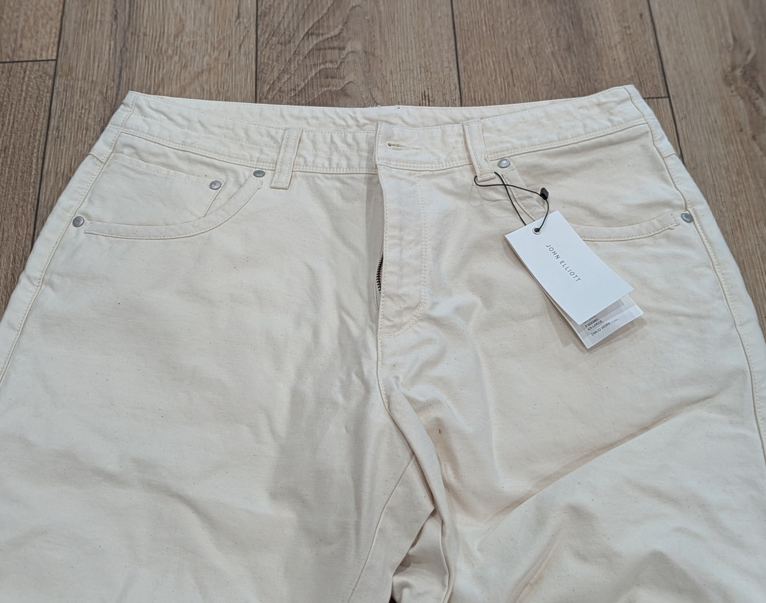 John Elliott JOHN ELLIOTT "Emillio" Cotton Work Pants Natural Large Size US 34 / EU 50 - 2 Thumbnail