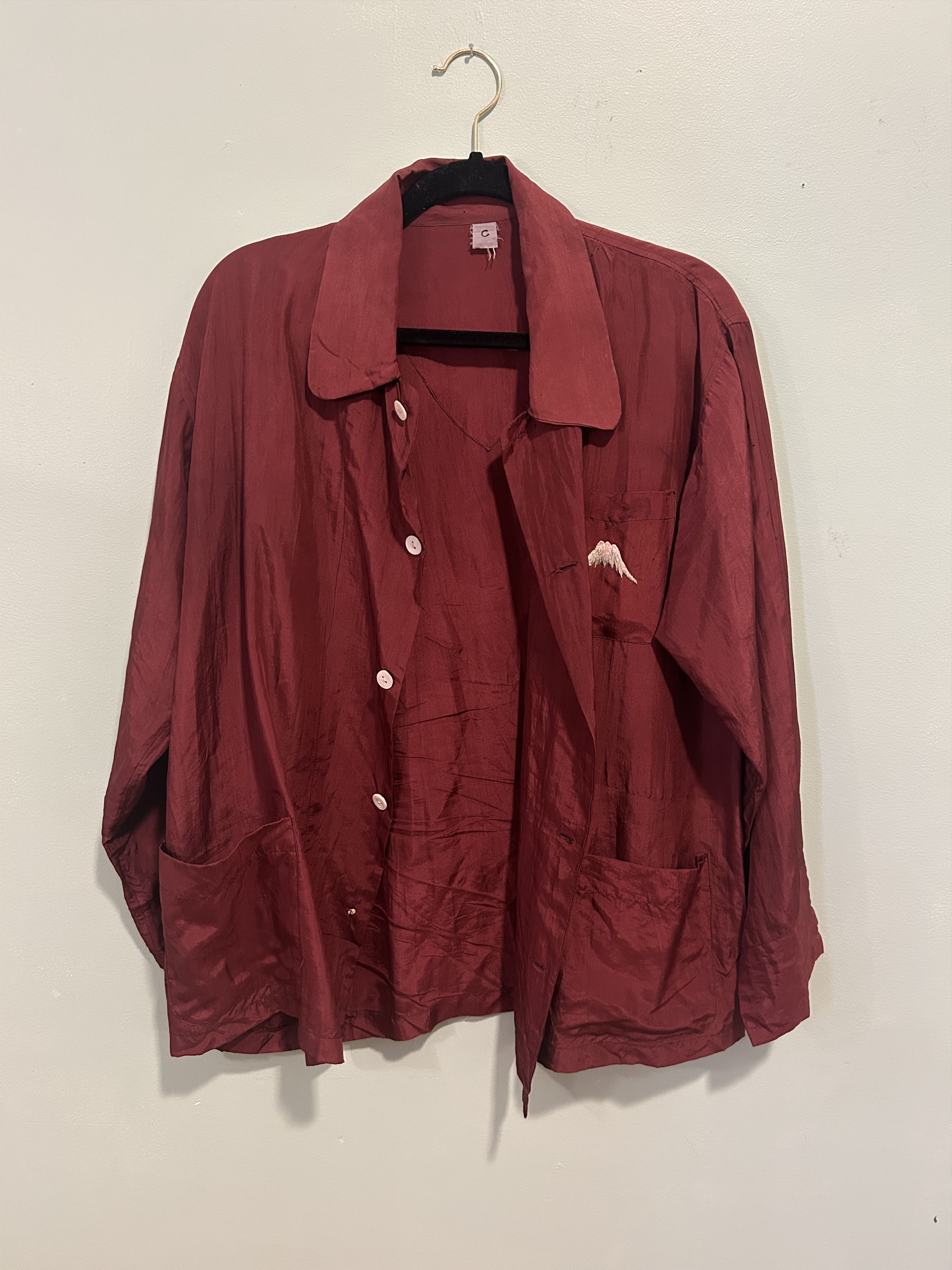 Vintage 50s Red Over Shirt Size US M / EU 48-50 / 2 - 1 Thumbnail
