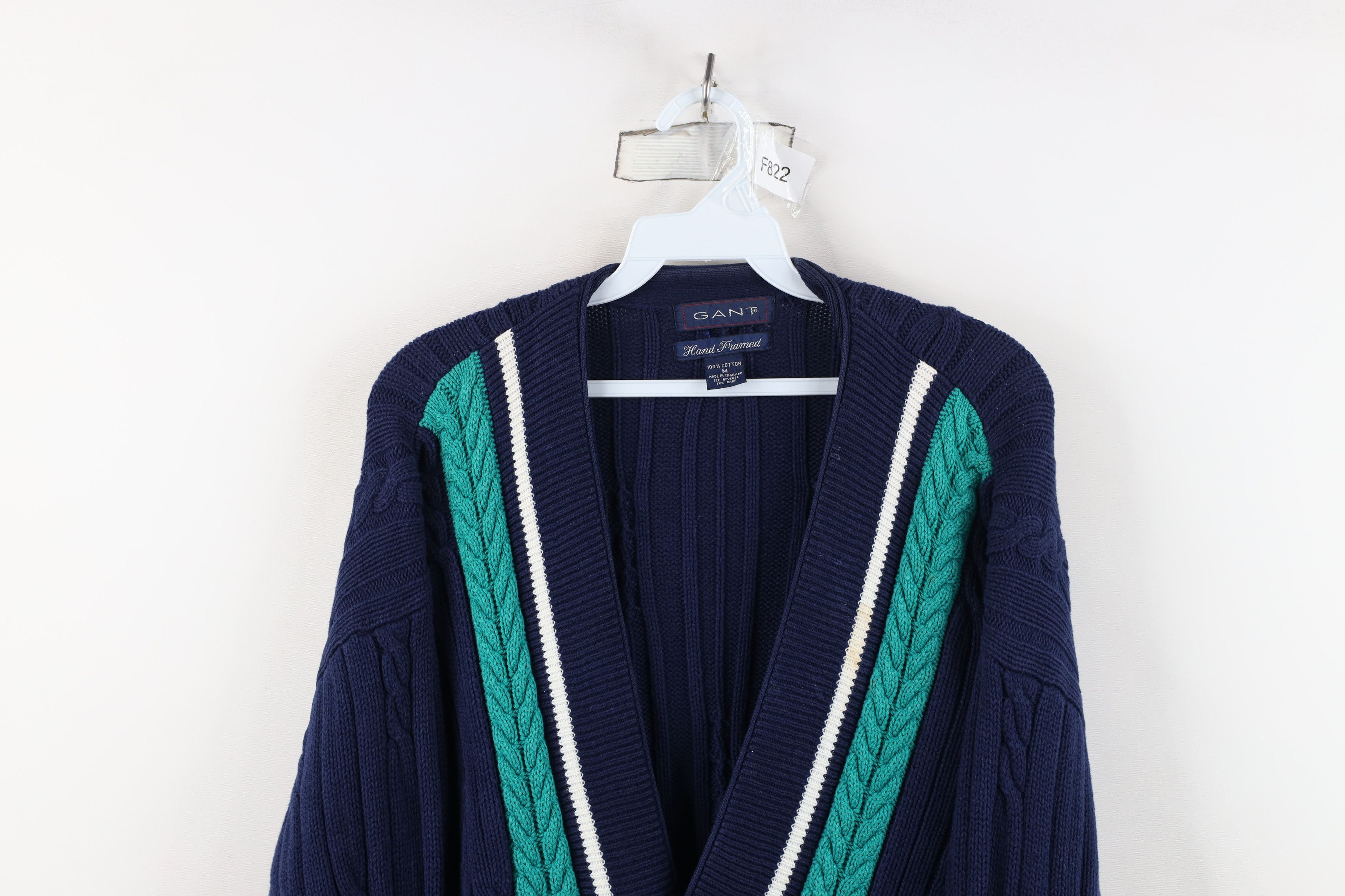 Vintage 90s Dapper Chunky Cable Knit Cardigan Sweater