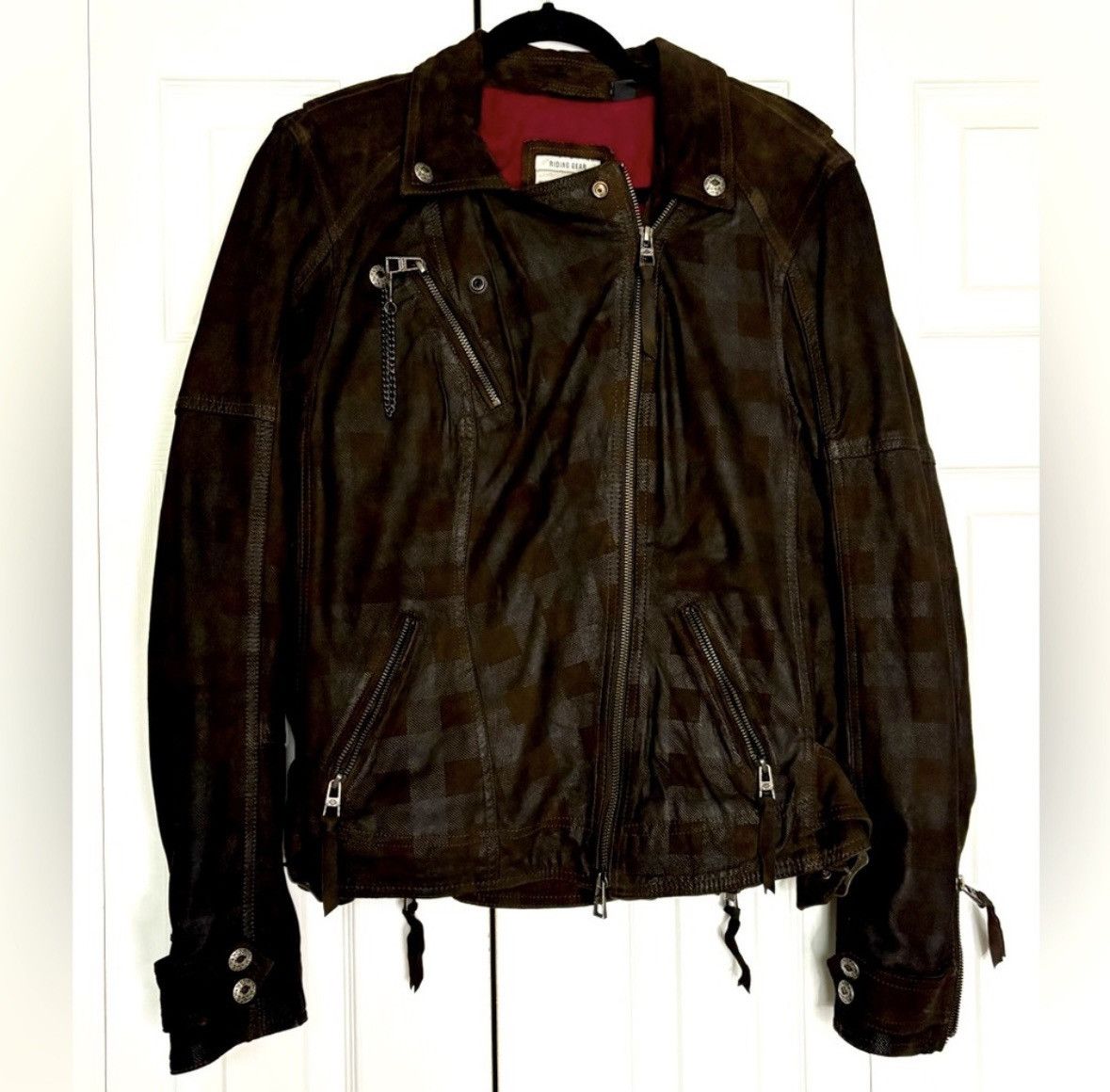 Harley Davidson Harley Davidson Motorcycles Brown Checkered Leather Jacket L Size L / US 10 / IT 46 - 1 Thumbnail