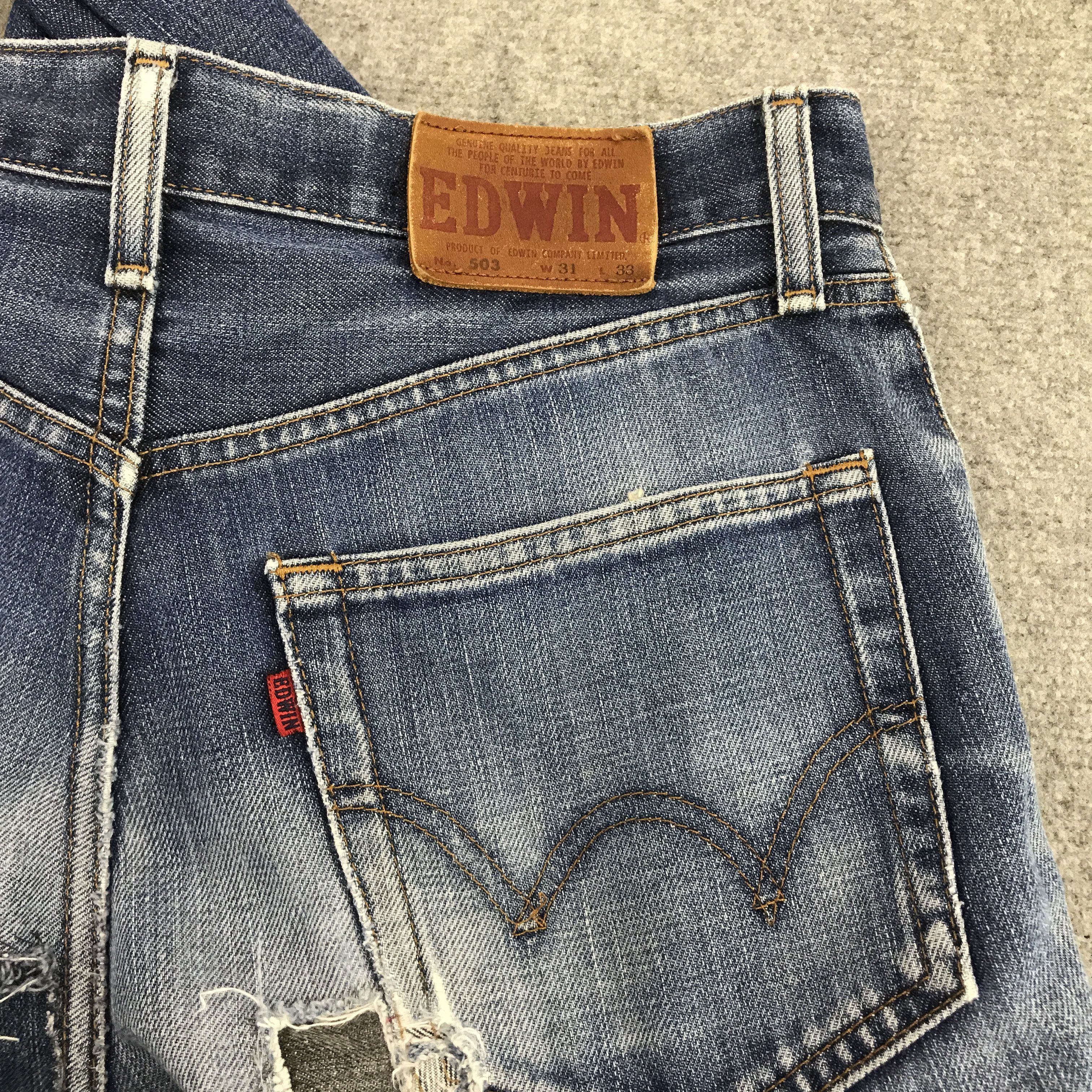 Edwin × Japanese Brand PATCHWORK JAPAN STYLE EDWIN DENIM PANTS Size US 29 - 12 Thumbnail