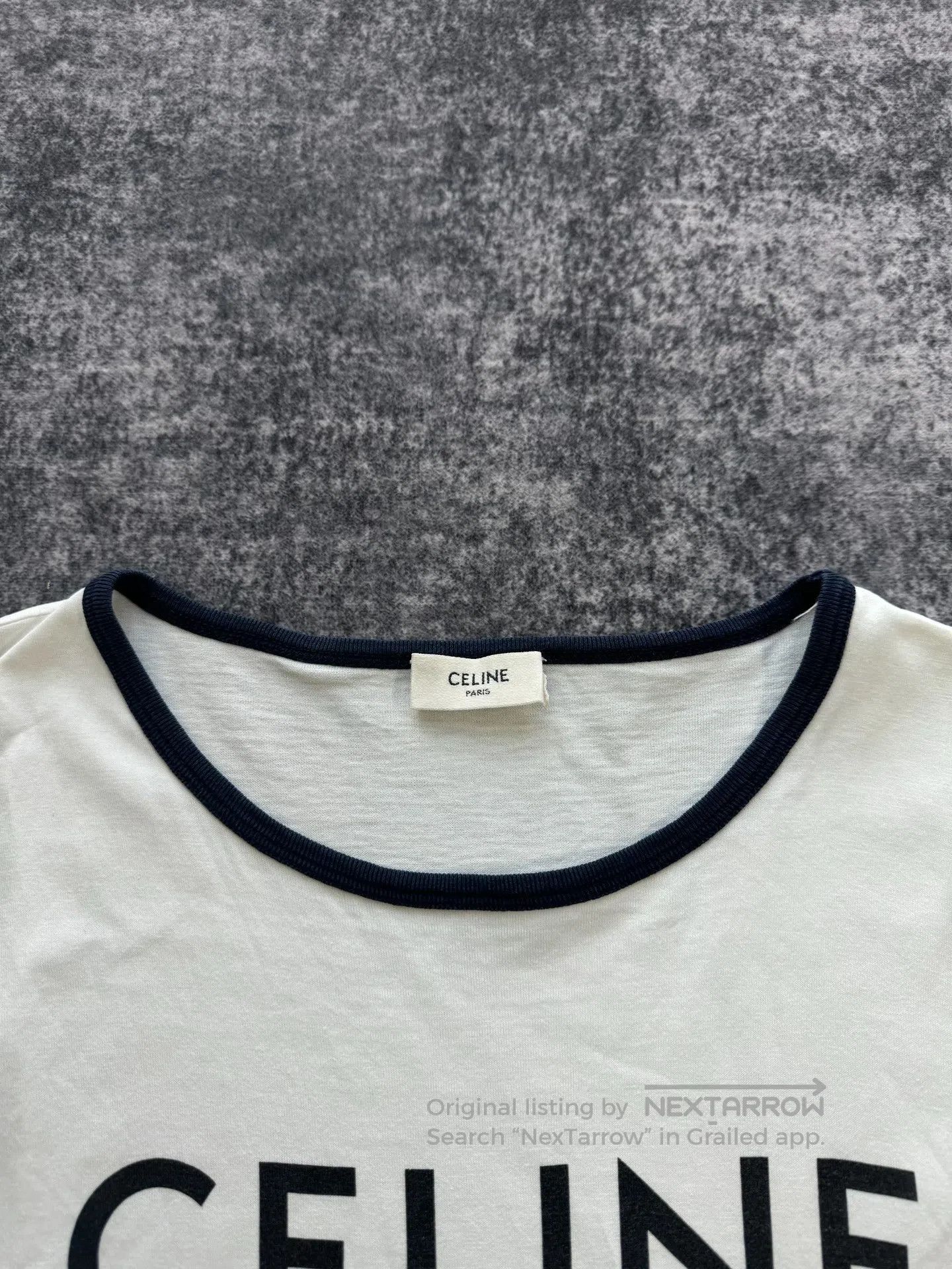 Celine CELINE White Arch Short Sleeve T-Shirt| Size M / US 6-8 / IT 42-44 - 4 Thumbnail