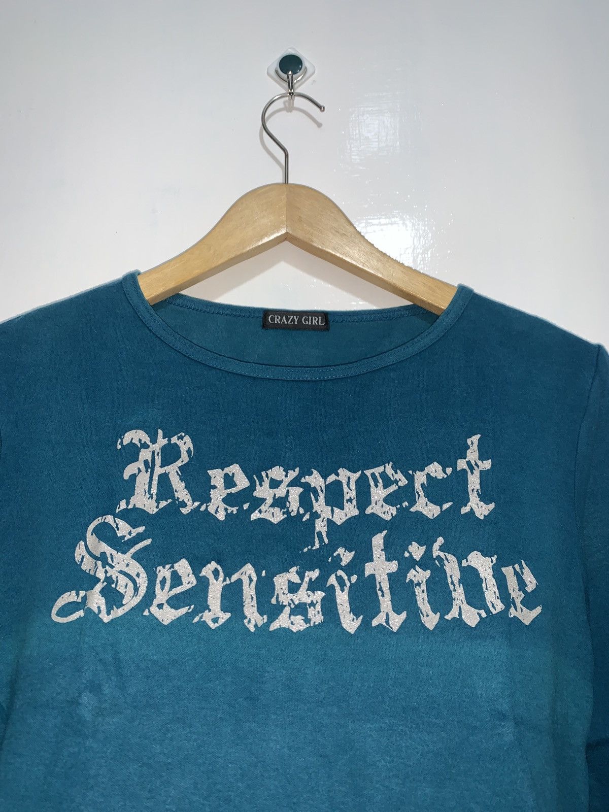 Japanese Brand Crazy Girl Respect Sensitive Poem Gothic Crop Shirt Size M / US 6-8 / IT 42-44 - 2 Thumbnail