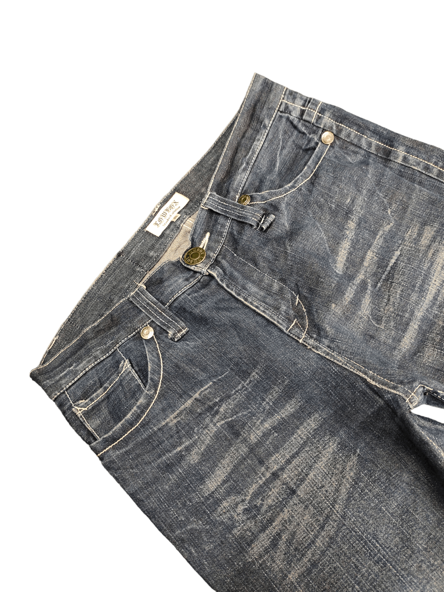 LOWBOX Lowbox Distress Faded Denim Jeans Undercovers Style Size US 34 / EU 50 - 3 Thumbnail