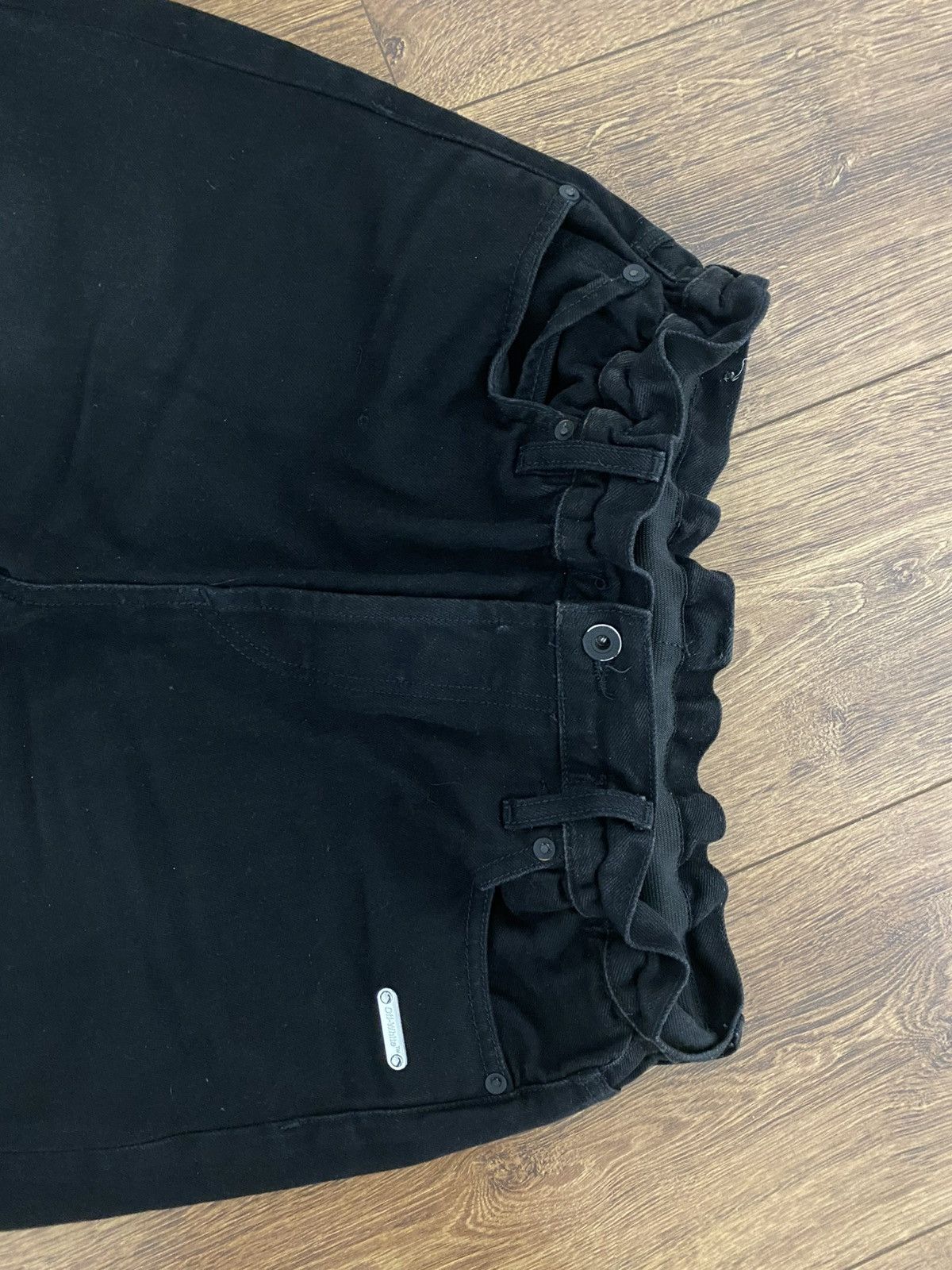 Off-White OFF-WHITE c/o VIRGIL ABLOH Black low crotch jeans Size US 31 - 3 Thumbnail