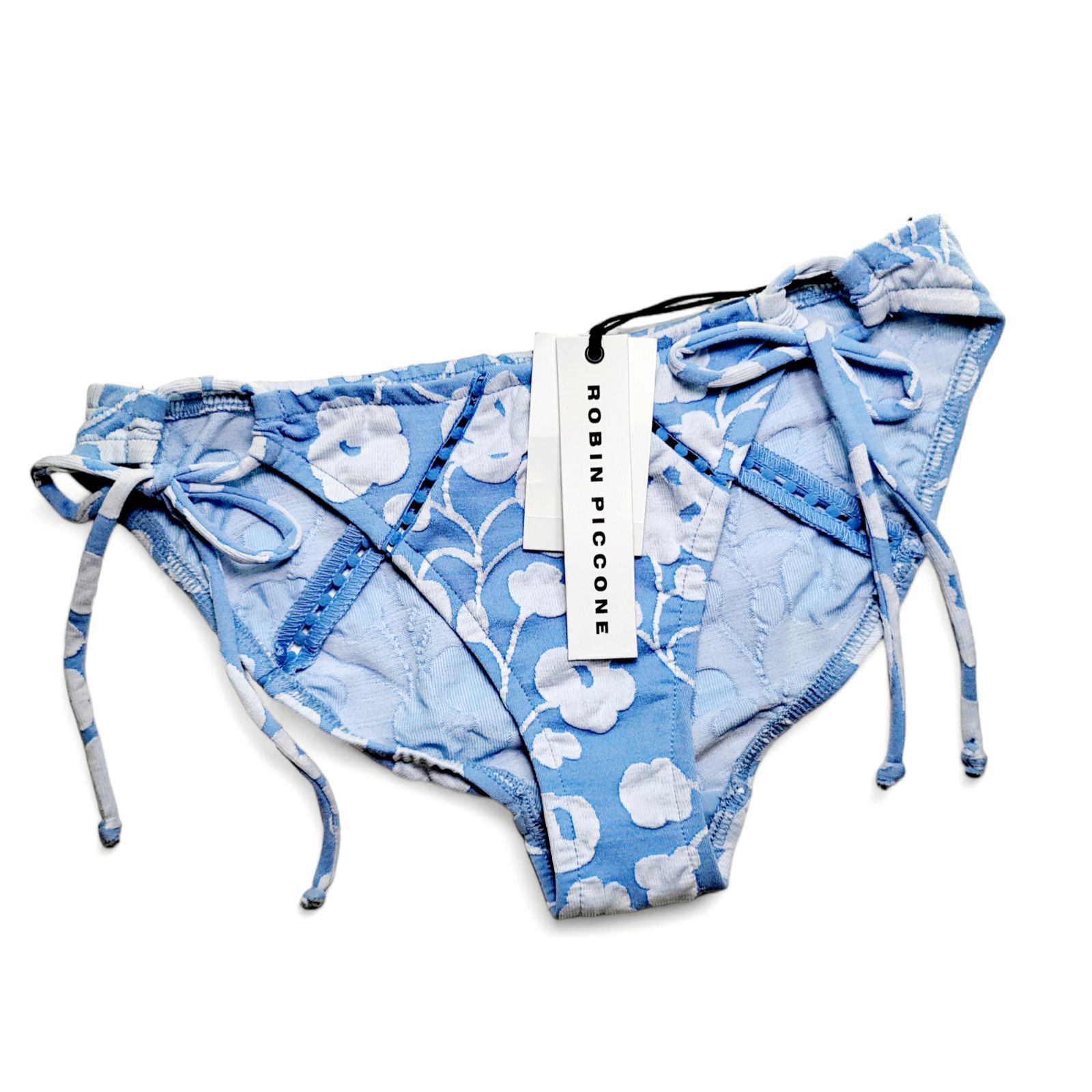 Other NWT ROBIN PICCONE Sadie Raised Floral Bikini Bottom Blue XS Size XS / US 0-2 / IT 36-38 - 1 Thumbnail