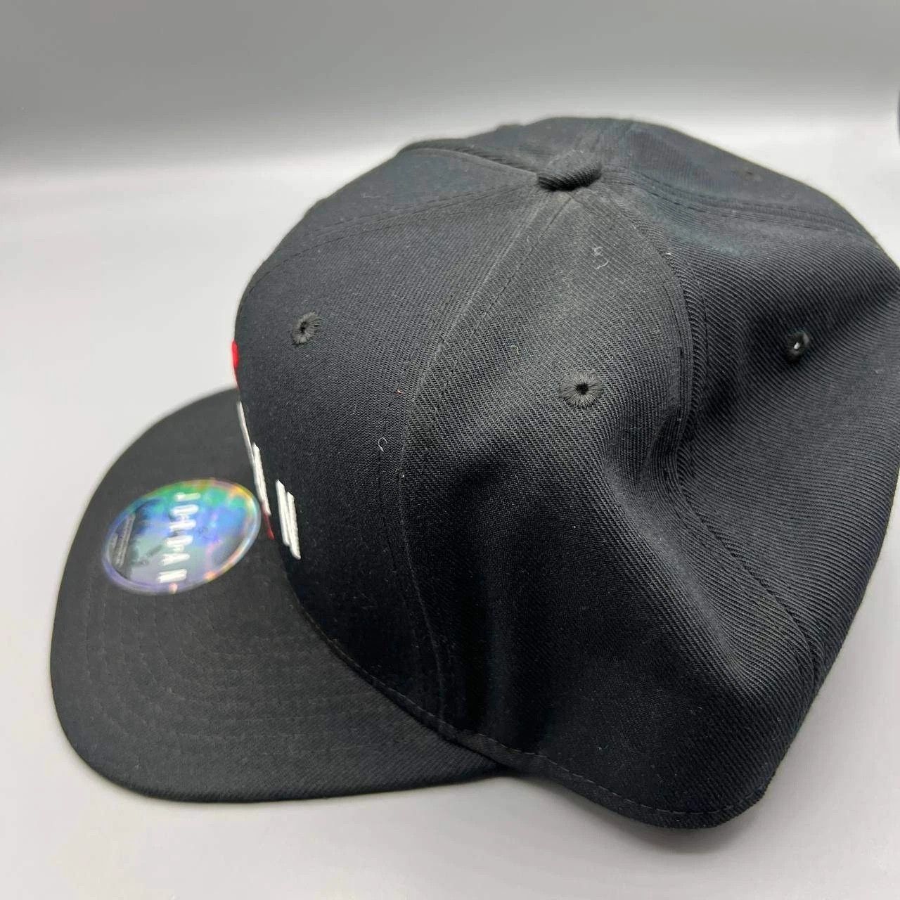 Jordan Brand Air Jordan Hat Men Black Embroidered Red Logo Snap Back Cap Size ONE SIZE - 3 Thumbnail