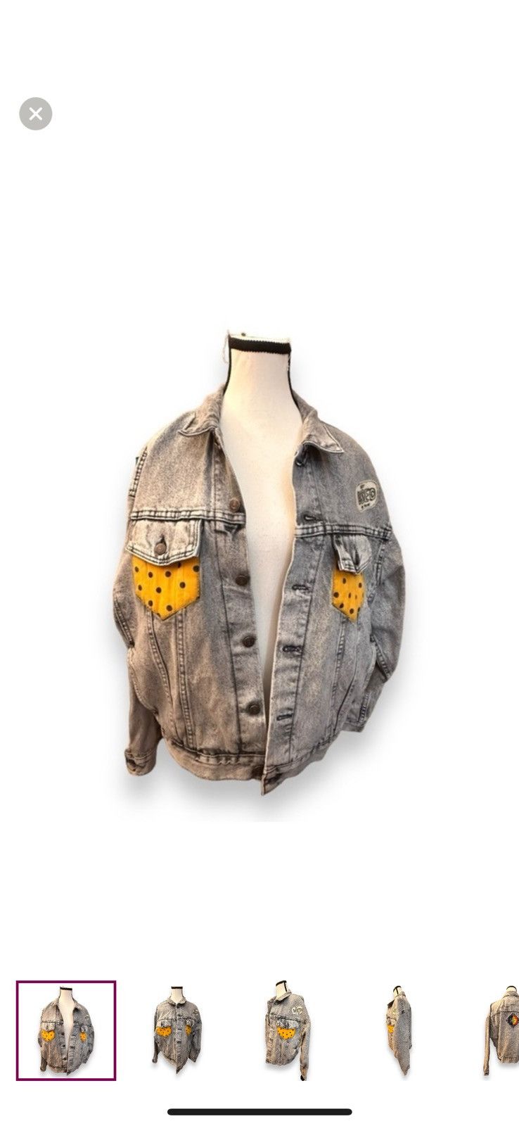Levi's Women’s XL Vintage Levi’s Denim Jean Cropped Truckers Jacket Size XL / US 12-14 / IT 48-50 - 1 Thumbnail