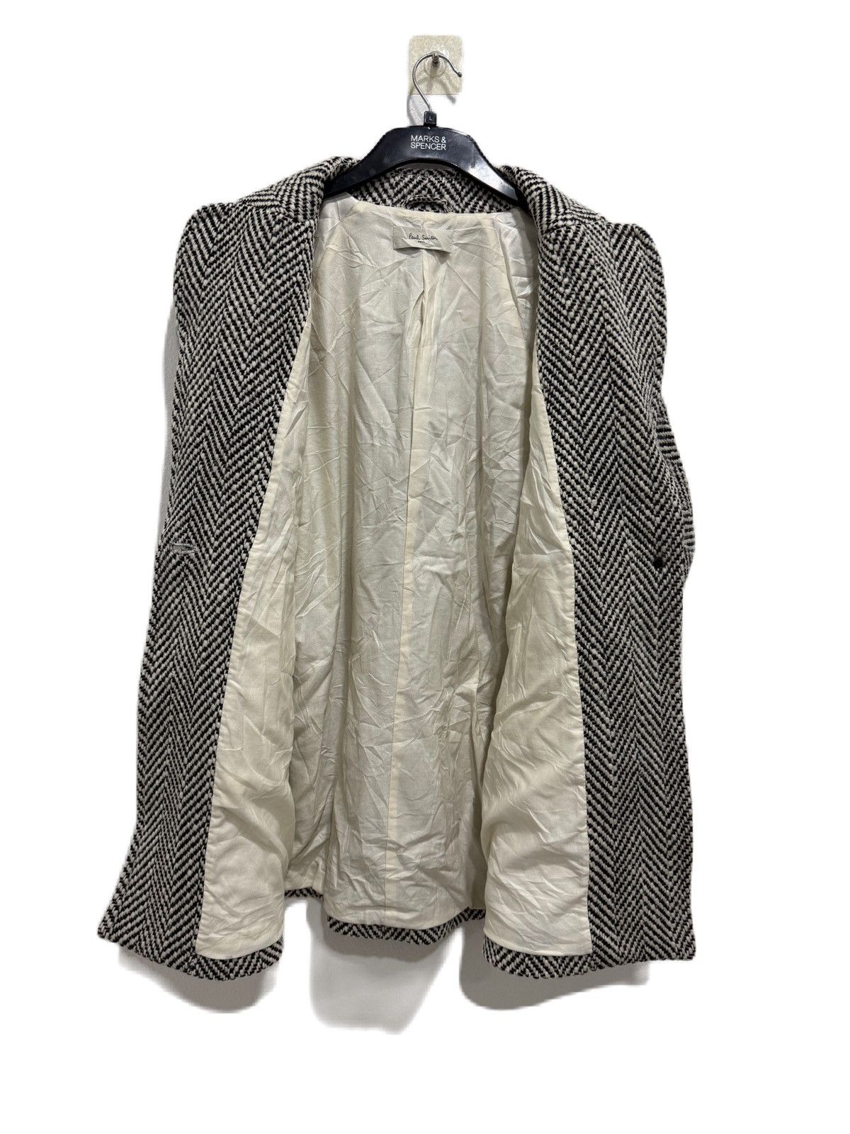 Paul Smith Paul Smith Women’s Herringbone 3/4 Sleeve Wool Tweed Jacket Size M / US 6-8 / IT 42-44 - 5 Thumbnail
