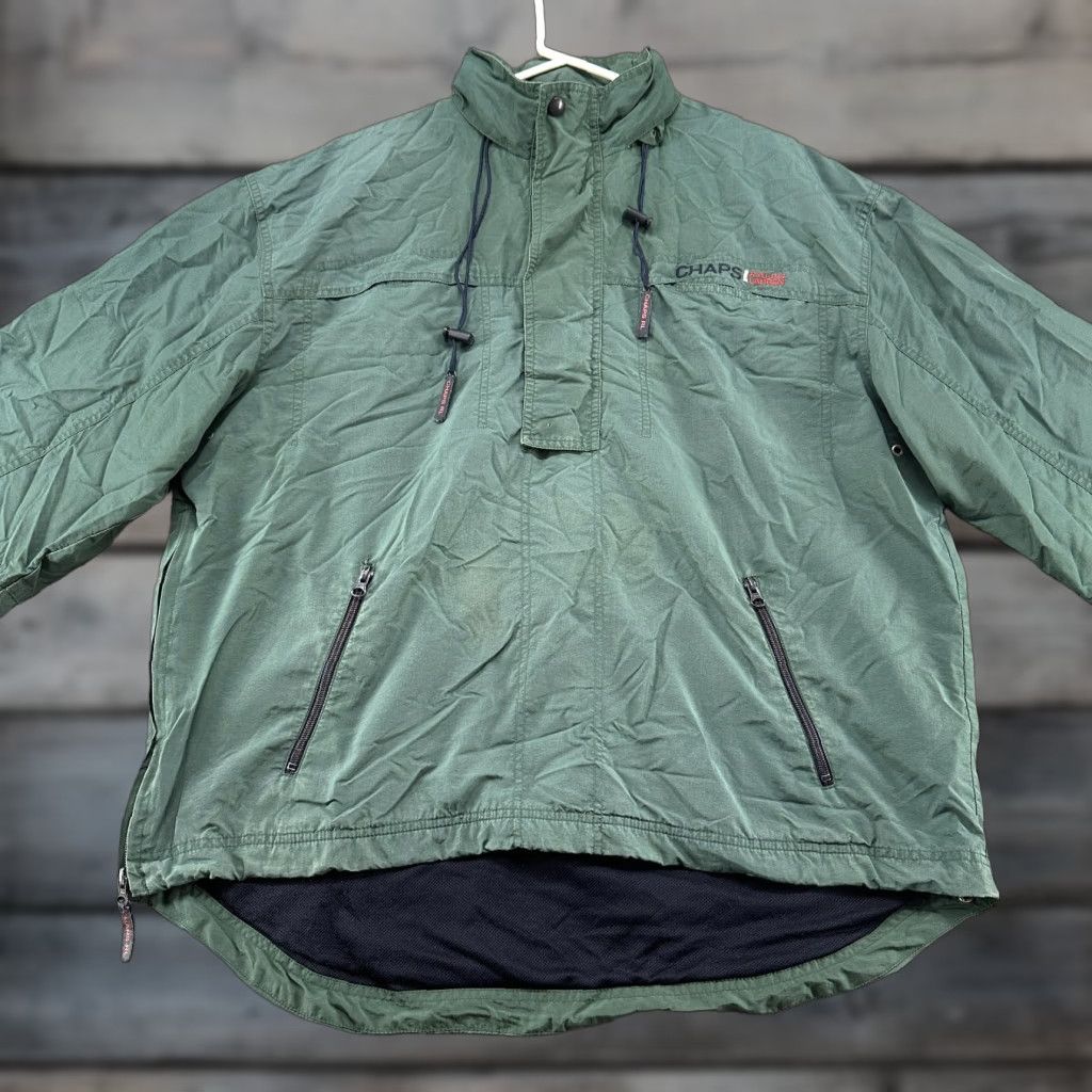Ralph Lauren VINTAGE Ralph Lauren Chaps Jacket Mens L Green Anorak Windbreaker Pullover 90s Hooded Ski Windbreaker Mens L Green 90s Ski Jacket Size US L / EU 52-54 / 3 - 1 Thumbnail
