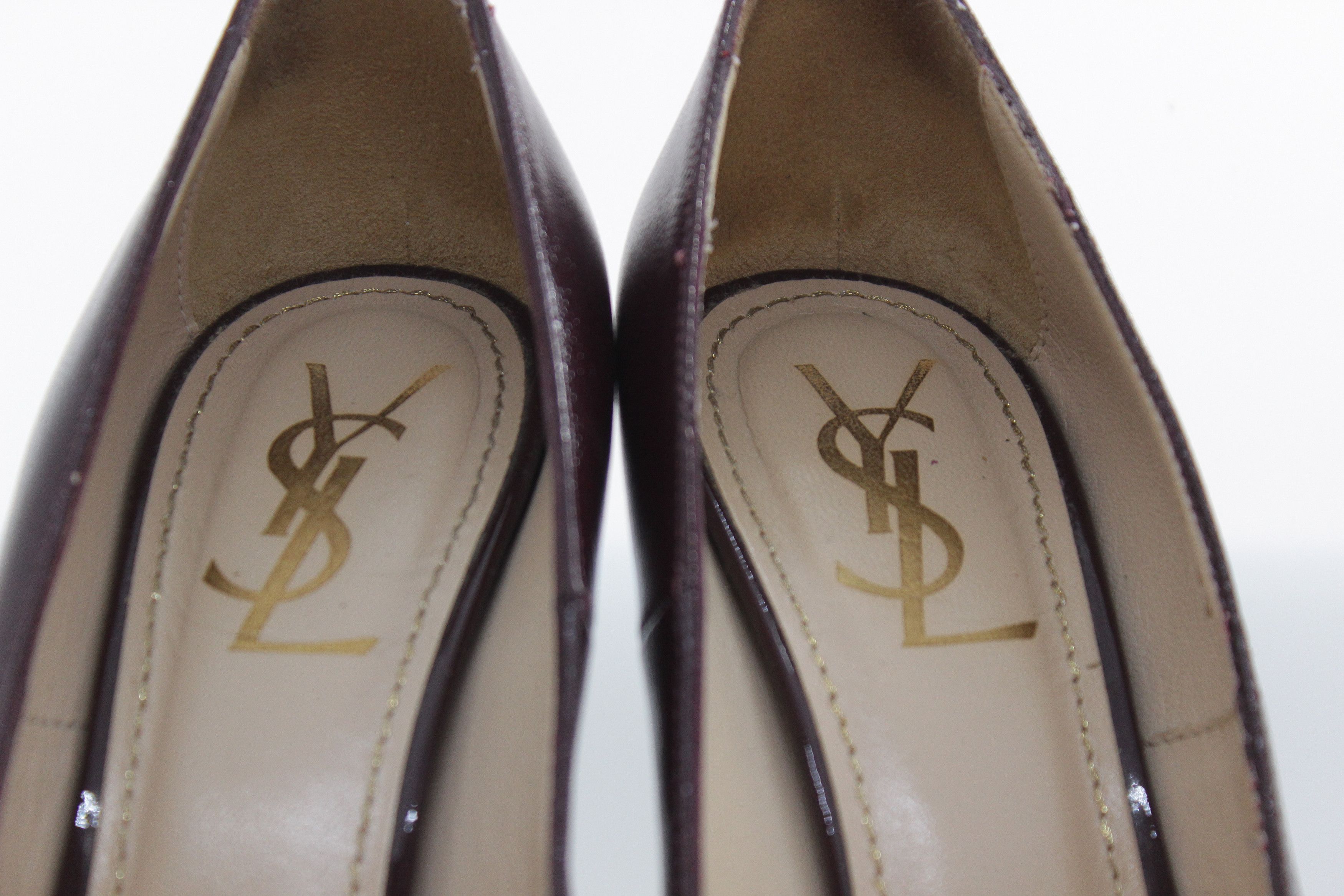 Saint Laurent Paris Rive Gauche Tribute Leather Heels Size US 9 / IT 39 - 9 Thumbnail