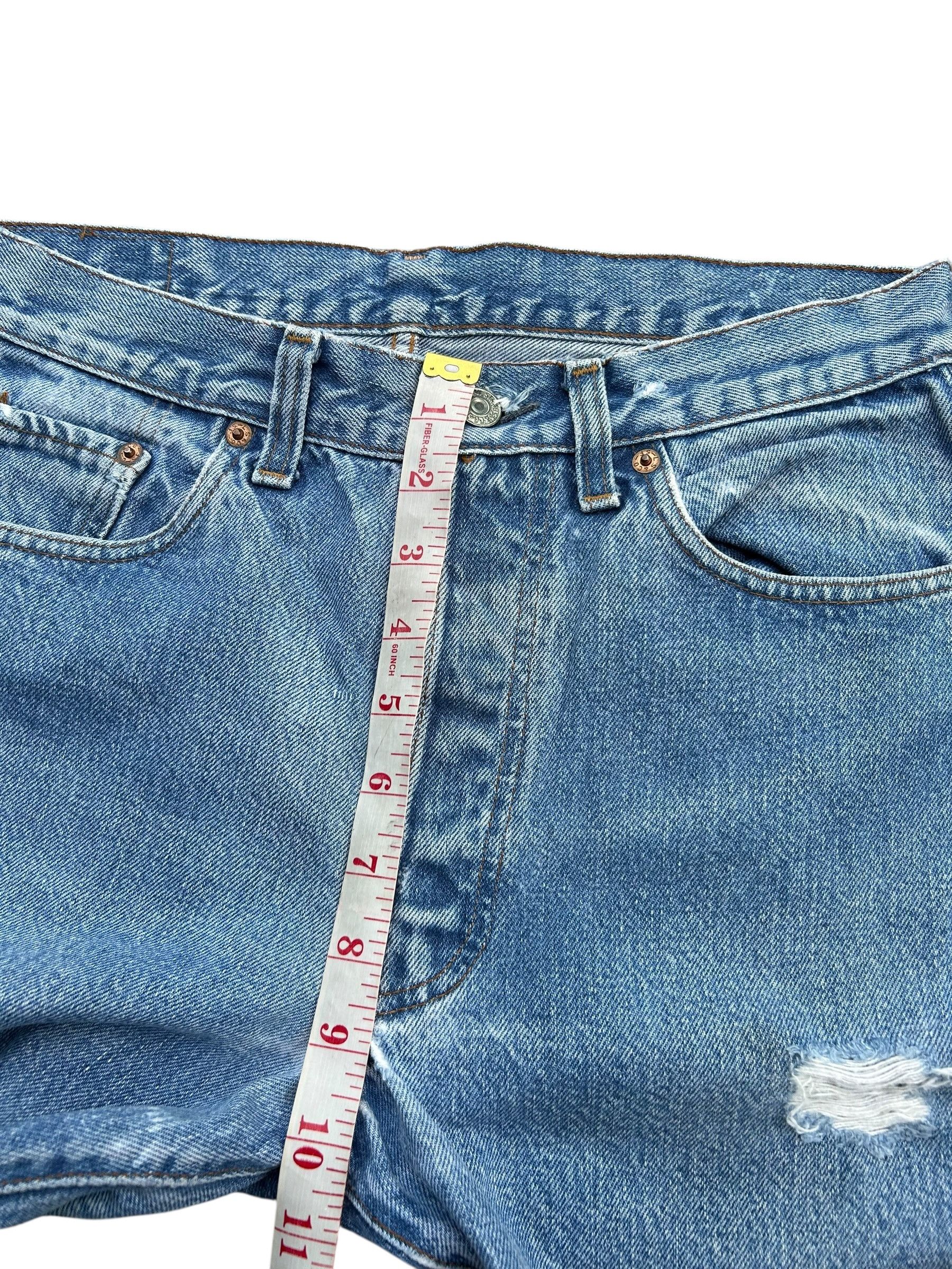 Levi's × Vintage Vintage Levis 501 Rindem Selvedge Distressed Denim Jeans Size US 29 - 18 Thumbnail