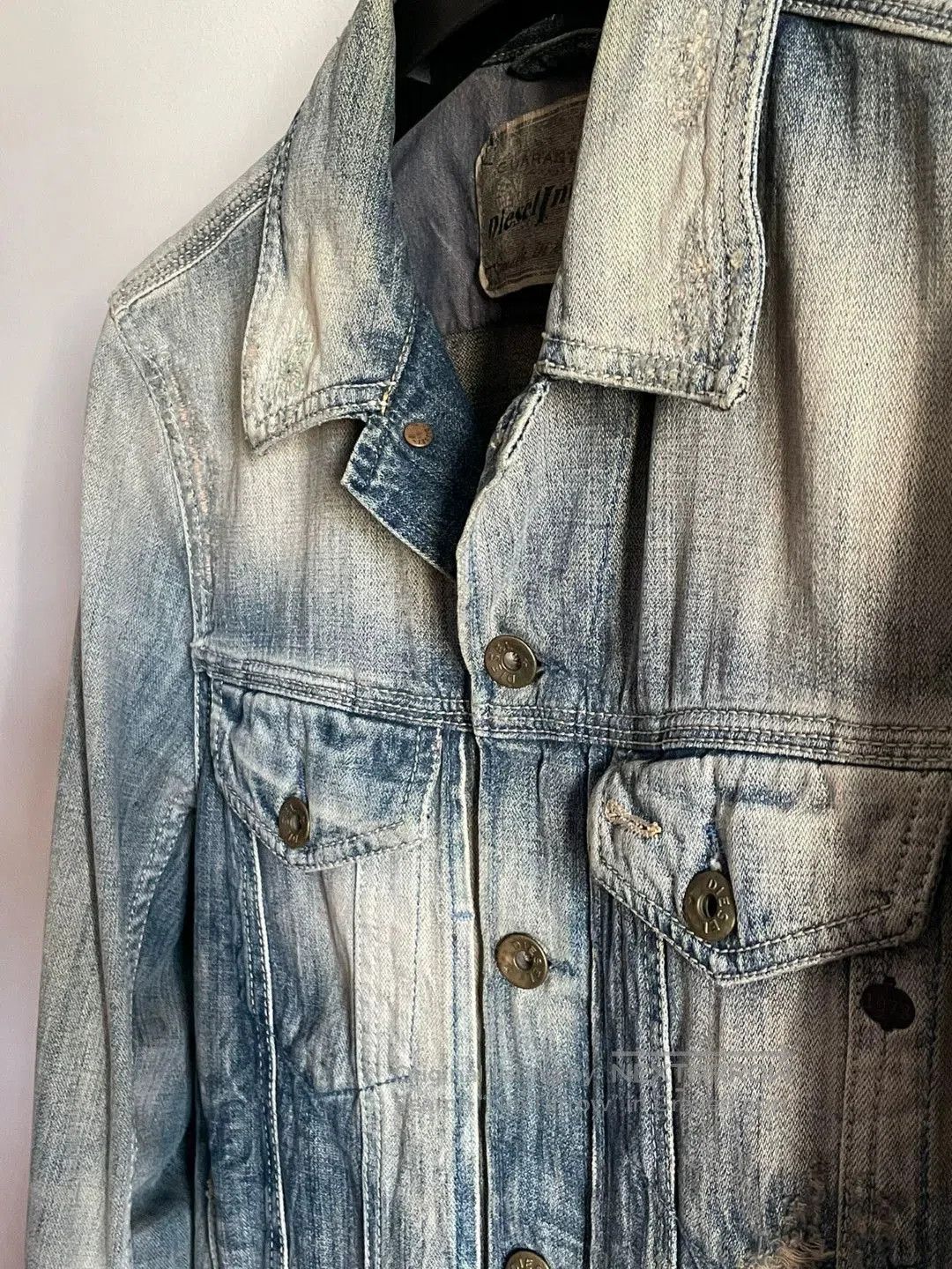 Diesel diesel yellow mud distressed denim jacket. Size US S / EU 44-46 / 1 - 5 Thumbnail