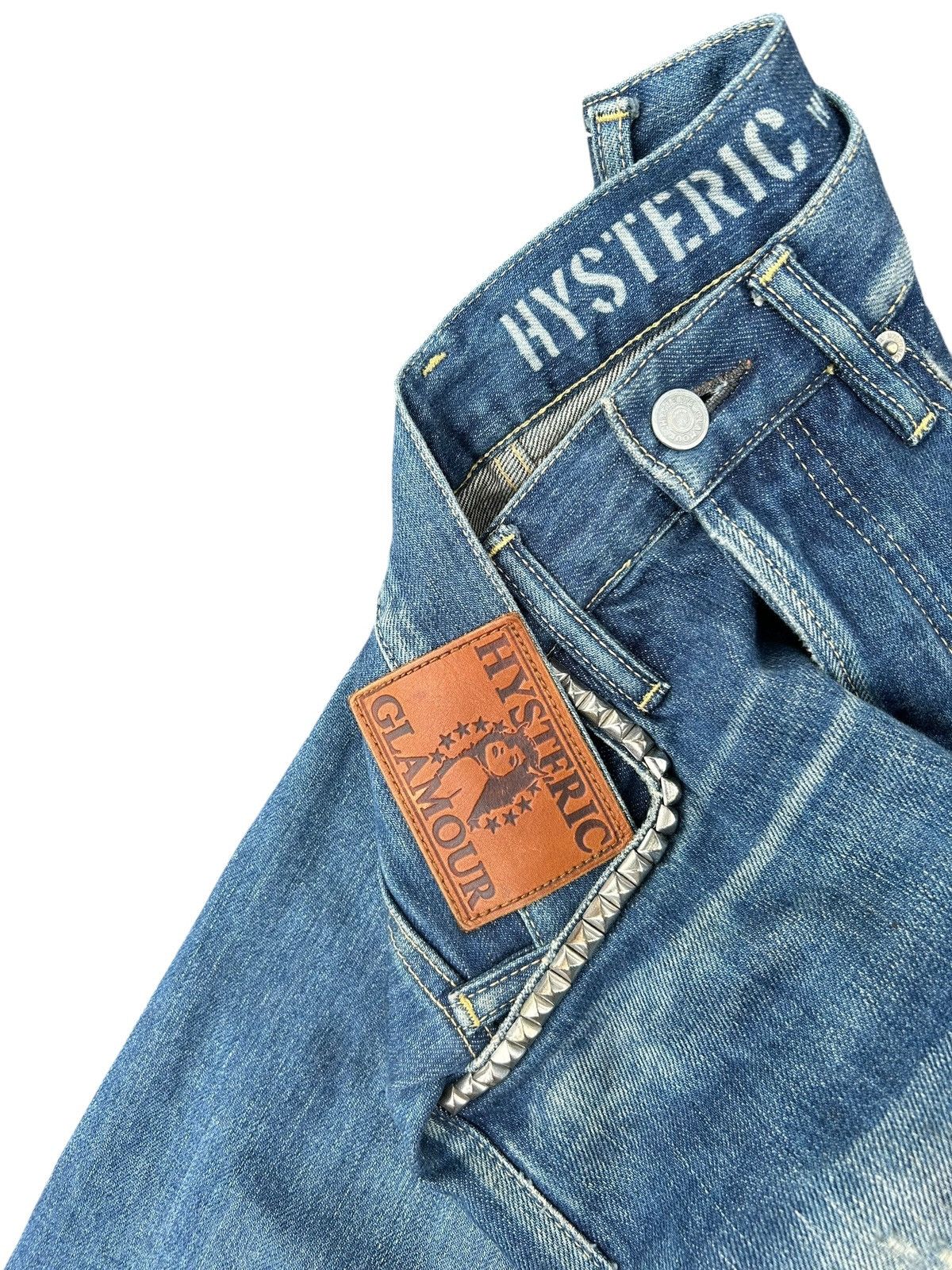 Kapital Vintage Hysteric Glamour Selvedge Distressed Denim Jeans Size US 31 - 2 Thumbnail
