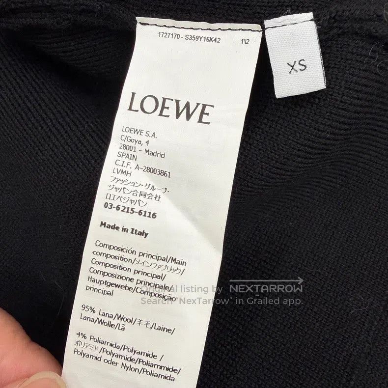 Loewe Loewe Black Wool Hooded Short Jacket with Back Logo Size XS / US 0-2 / IT 36-38 - 4 Thumbnail