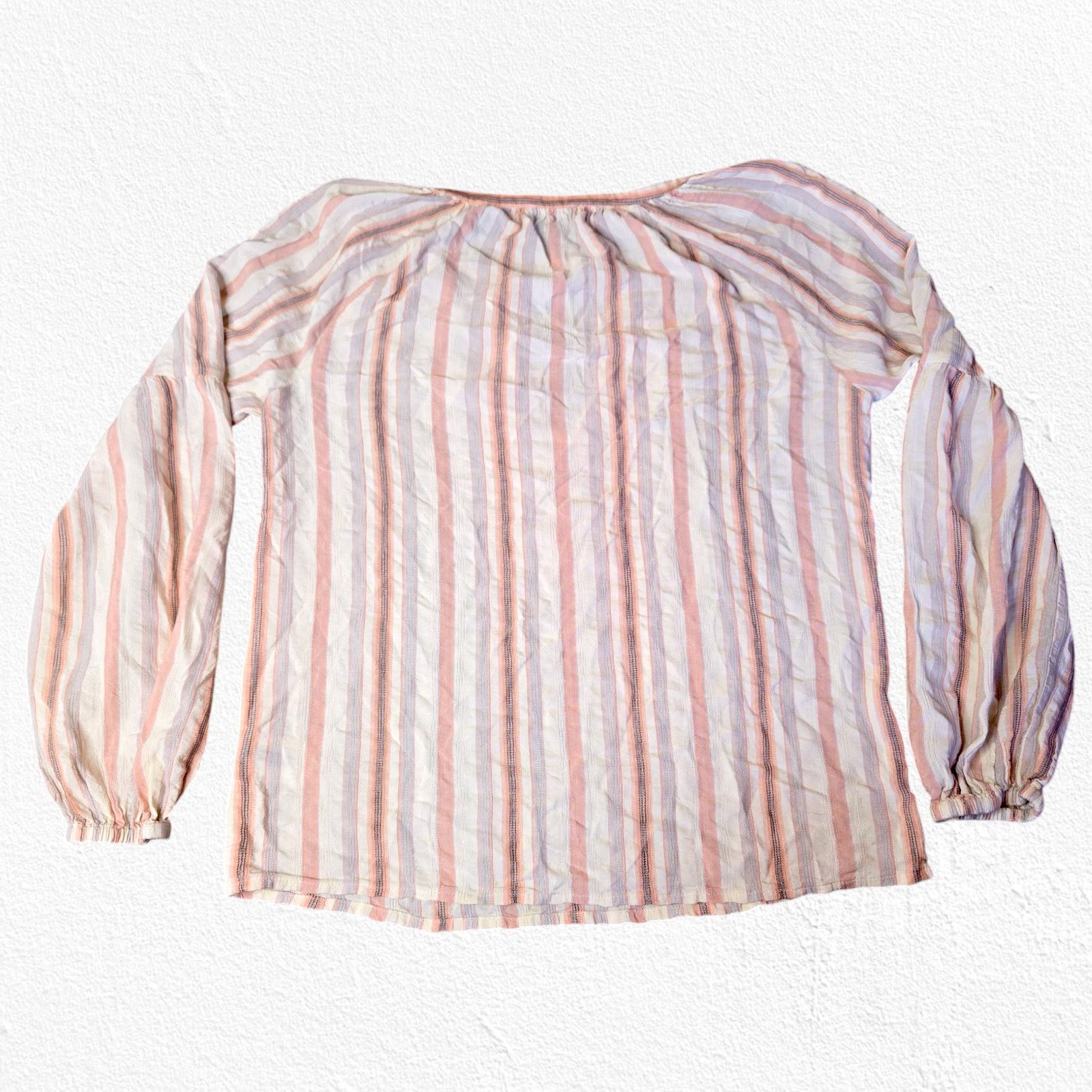 Paige Paige Pink Ivory Boho Striped Jovannie Blouse Size Medium Size M / US 6-8 / IT 42-44 - 10 Thumbnail