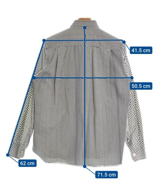 Comme des Garcons SHIRT Shirt allover pattern cotton long sleeve button White Black Size US M / EU 48-50 / 2 - 3 Thumbnail