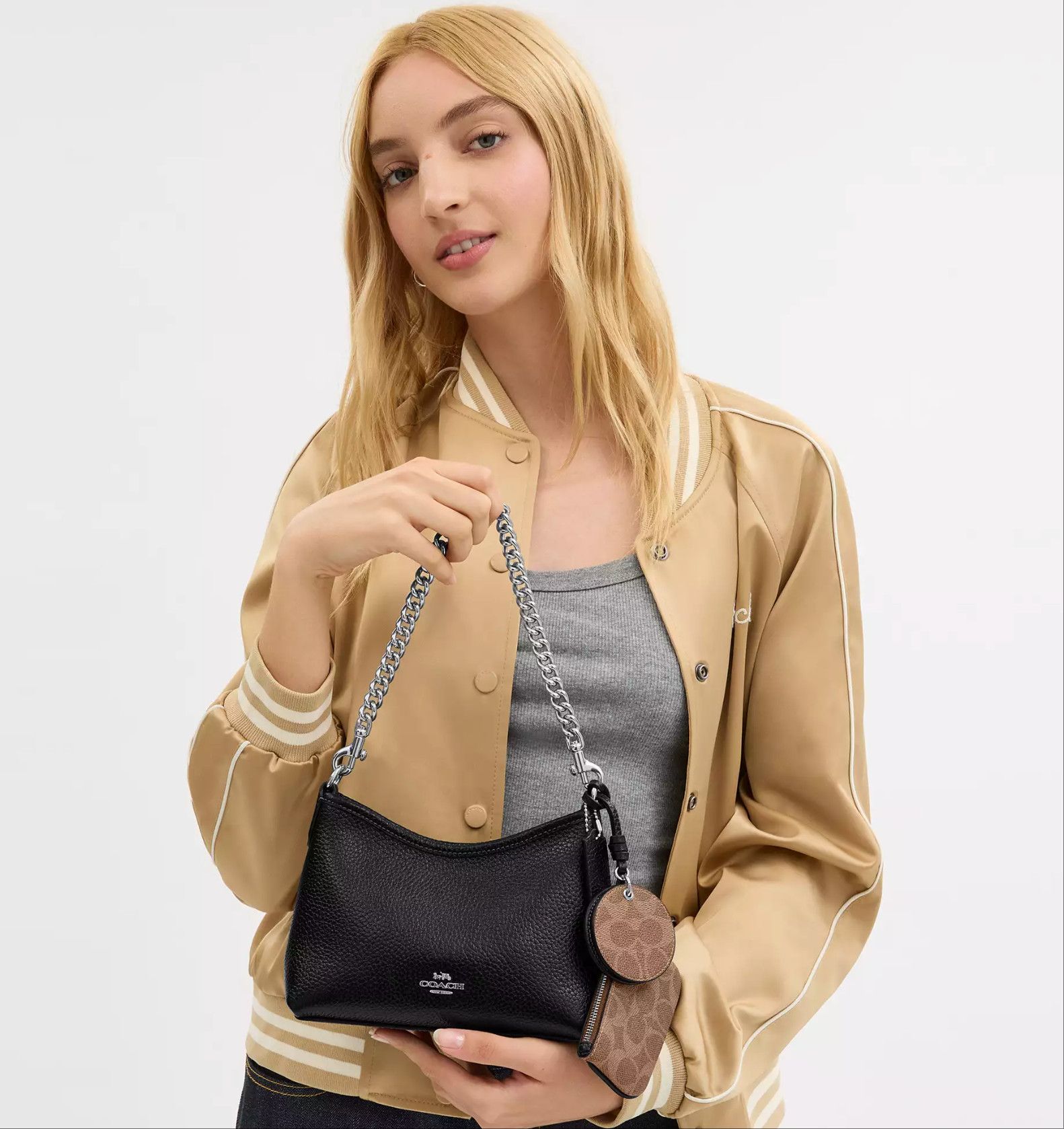 Coach Laurel Small Shoulder Bag With Mirror Charm And Pouch CBI06 Size ONE SIZE - 5 Thumbnail