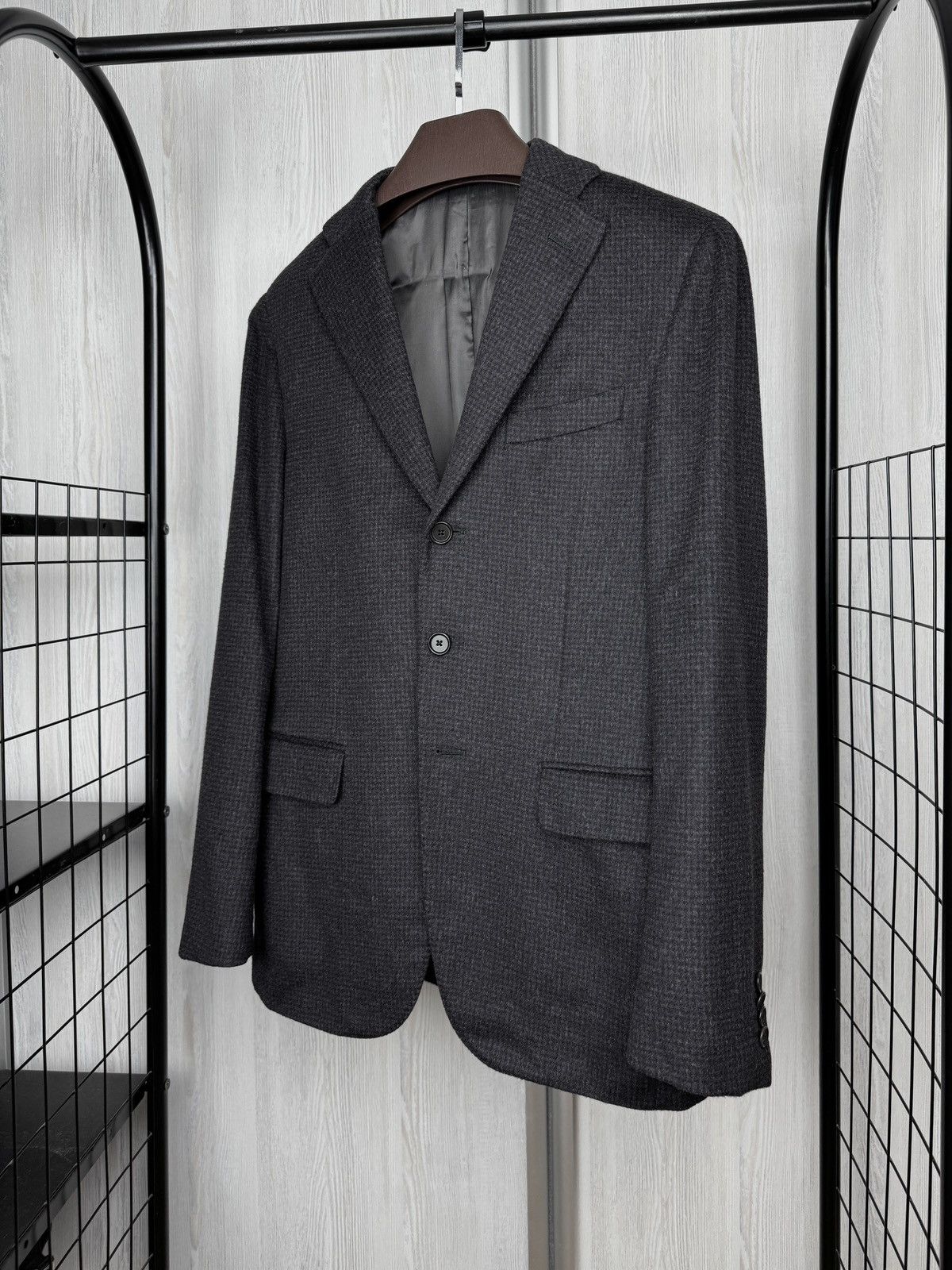 Caruso Caruso Pure Cashmere Checkered Houndstooth style blazer 48 Size 38R - 5 Thumbnail