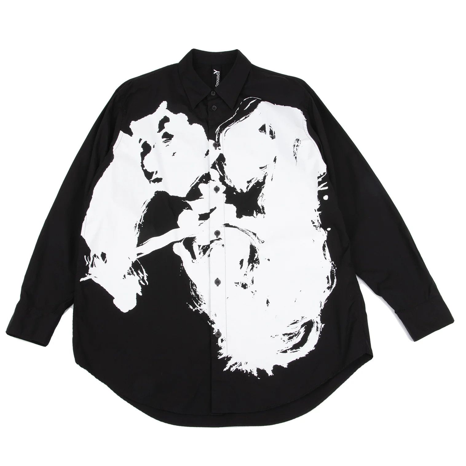 Yohji Yamamoto Pigment Print Shirt in Black and Off-White Size US S / EU 44-46 / 1 - 1 Thumbnail