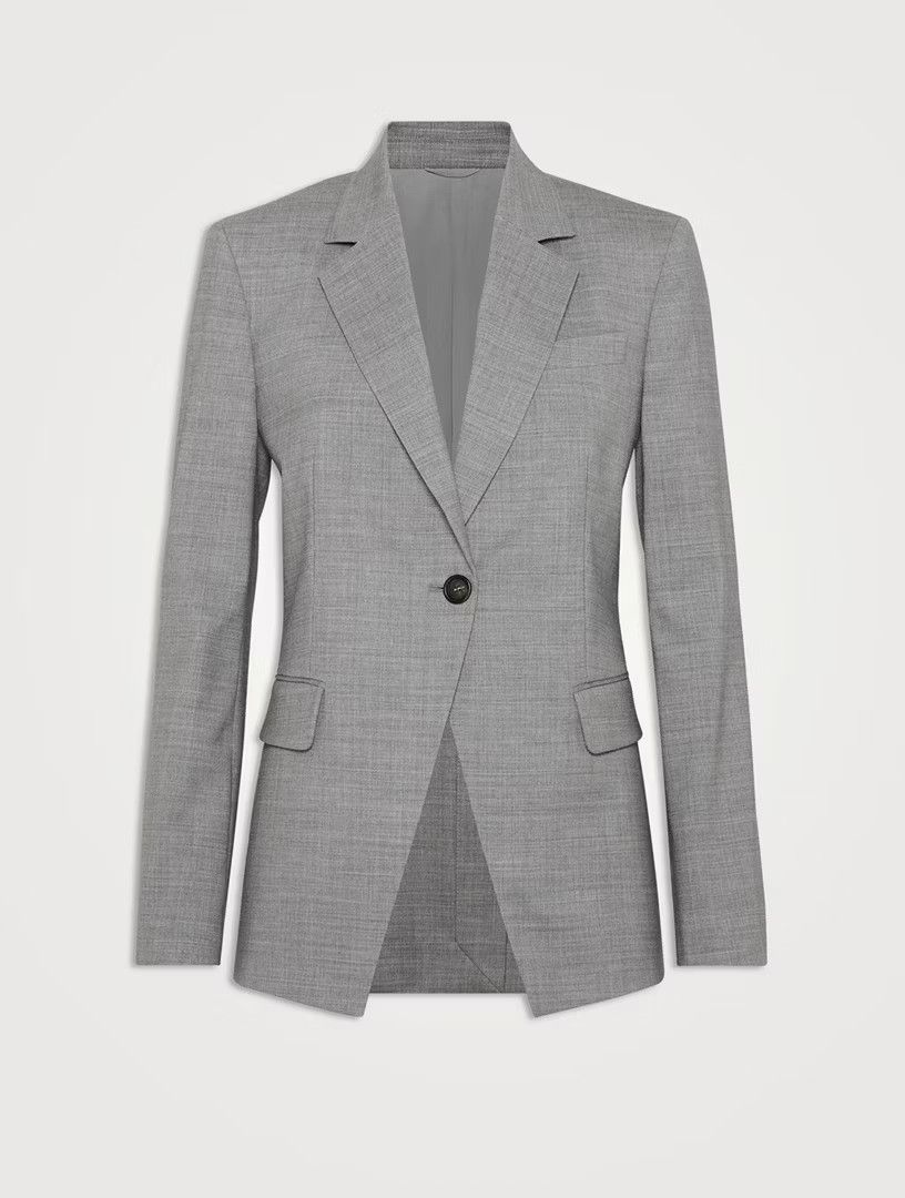 o1la1rc1a0425 Woven Jacket Wool in Light Grey