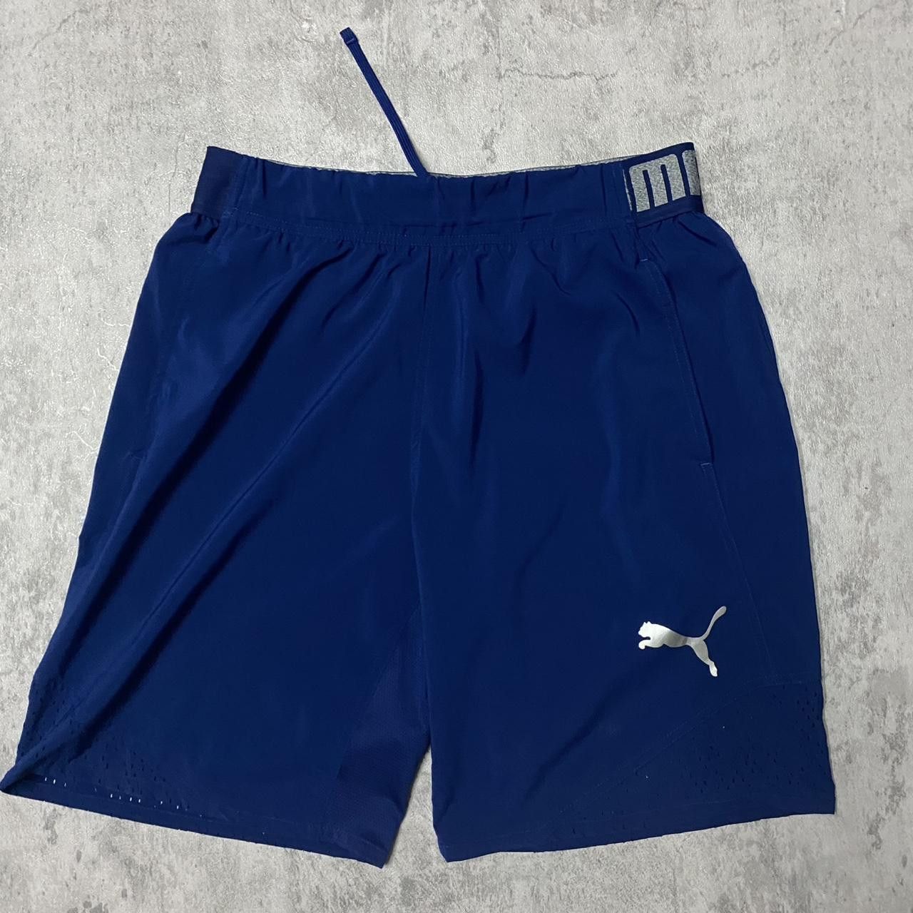 Puma Navy Puma shorts with drawstring waist #PumaShorts Size US 32 / EU 48 - 1 Thumbnail