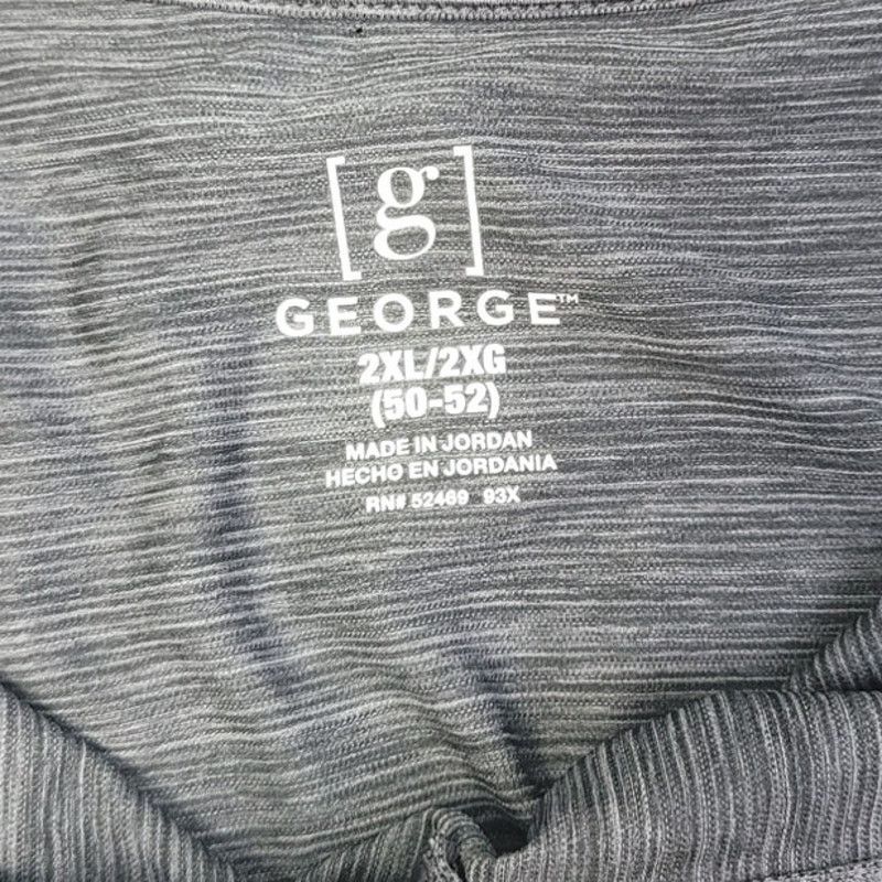 George George Mens 2XL Polyester Heathered Athletic Henley Shirt Size US XXL / EU 58 / 5 - 4 Thumbnail