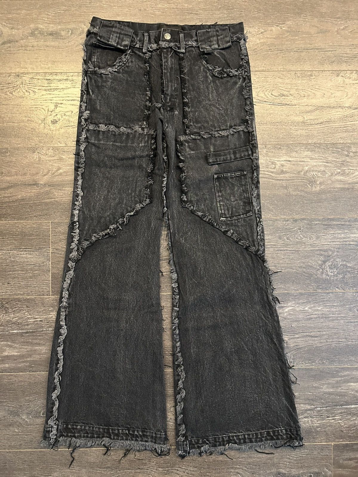 No Faith Studios Flared Denim | Grailed