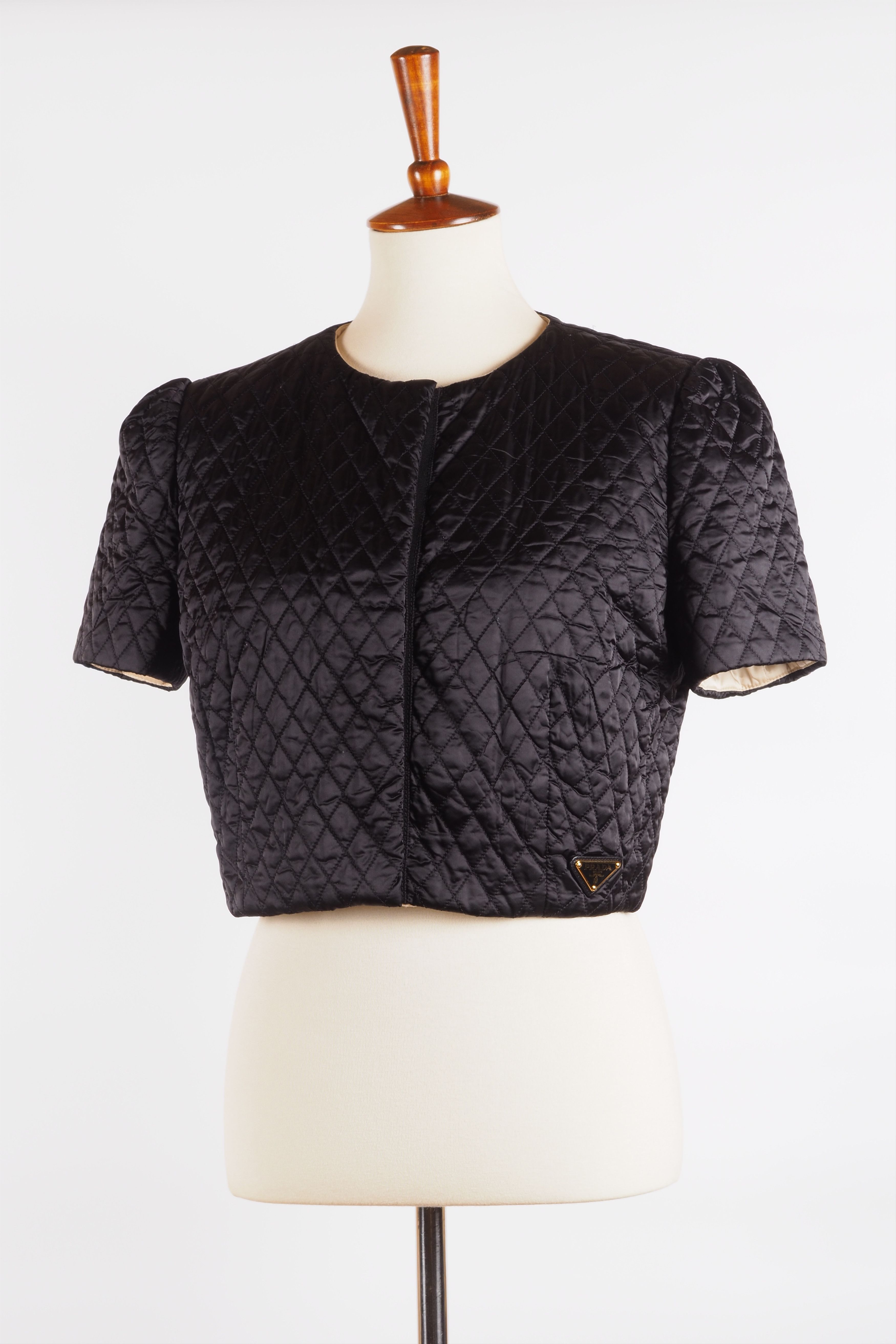 Prada Prada Quilted Cropped Padded Jacket Black Size M / US 6-8 / IT 42-44 - 7 Thumbnail