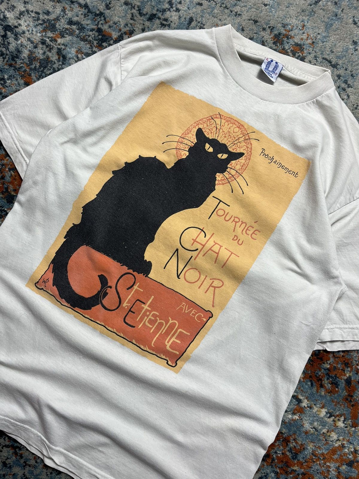 Band Tees × Vintage Rare Vintage 90s Tournee du chat noir poster art graphic tee Size US L / EU 52-54 / 3 - 2 Thumbnail