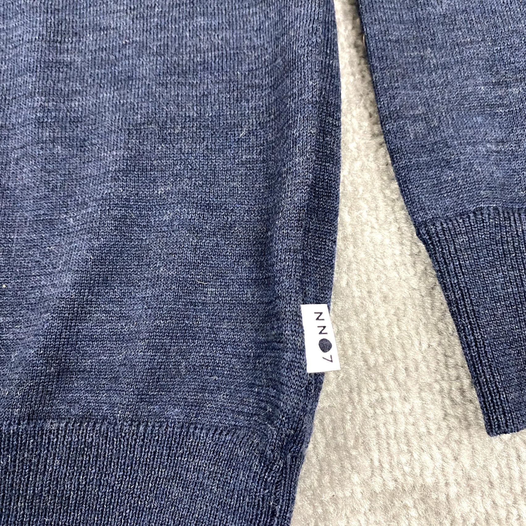 Vintage NO NATIONALITY Sweater Mens Large Blue Merino Wool Mock Neck Pullover 6500 Knit Wool Shirt? Size US L / EU 52-54 / 3 - 4 Thumbnail