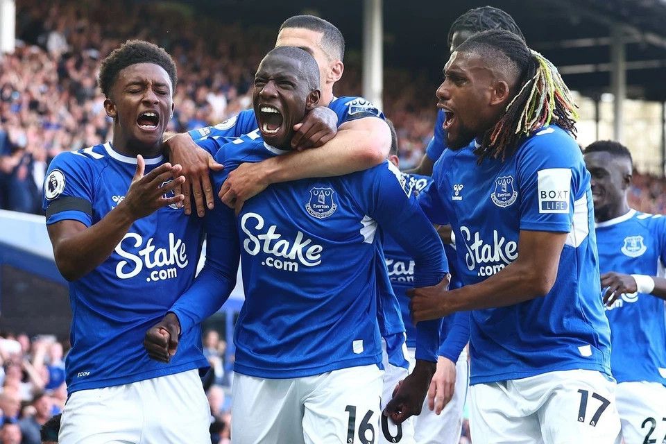 Hummel EVERTON 2022 2023 HOME LONG FOOTBALL SHIRT SOCCER JERSEY Size US XXL / EU 58 / 5 - 9 Thumbnail