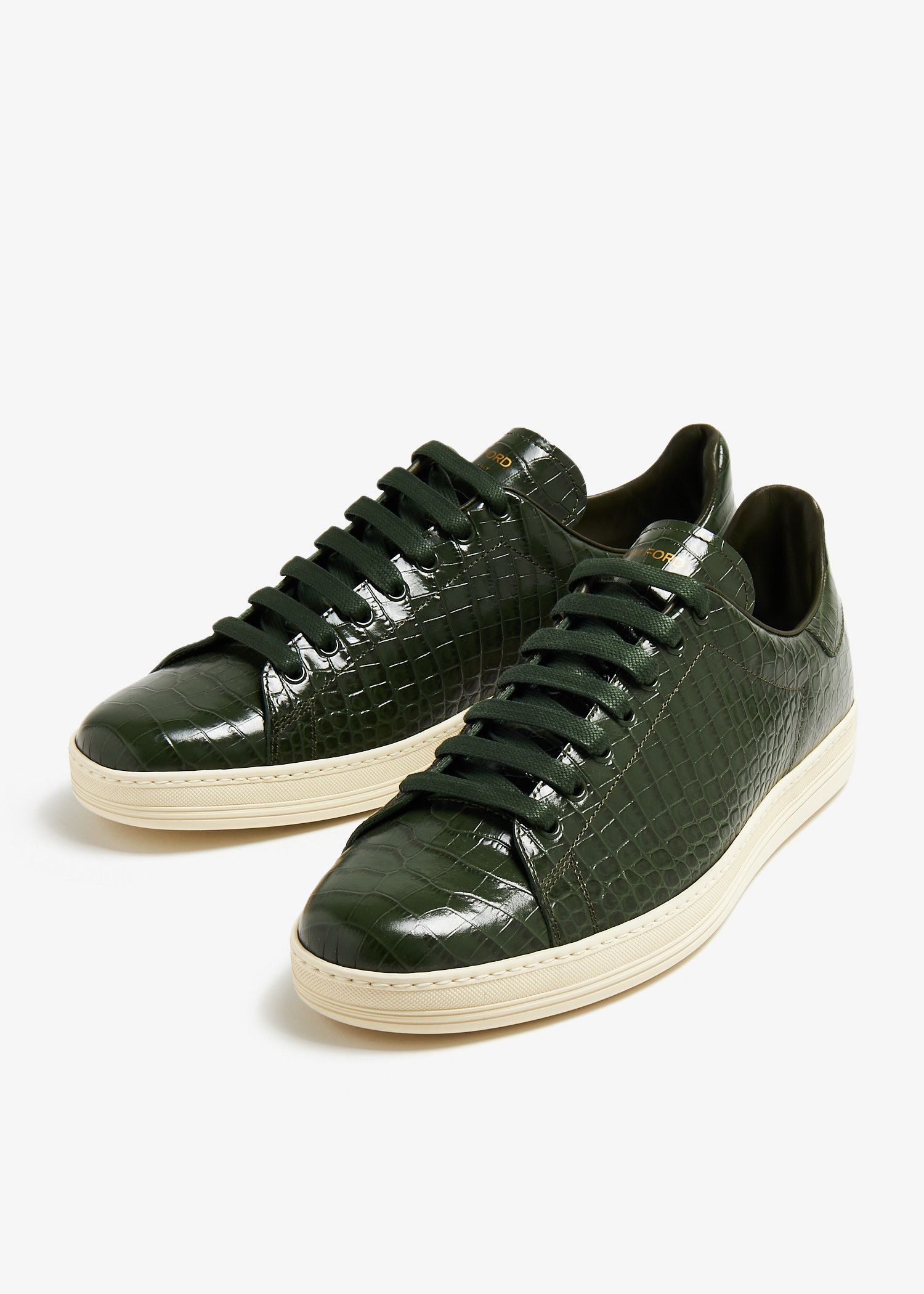 Tom Ford o1w1db10225 J1098 Warwick Low-Top Sneakers in Green Size US 10 / EU 43 - 5 Thumbnail