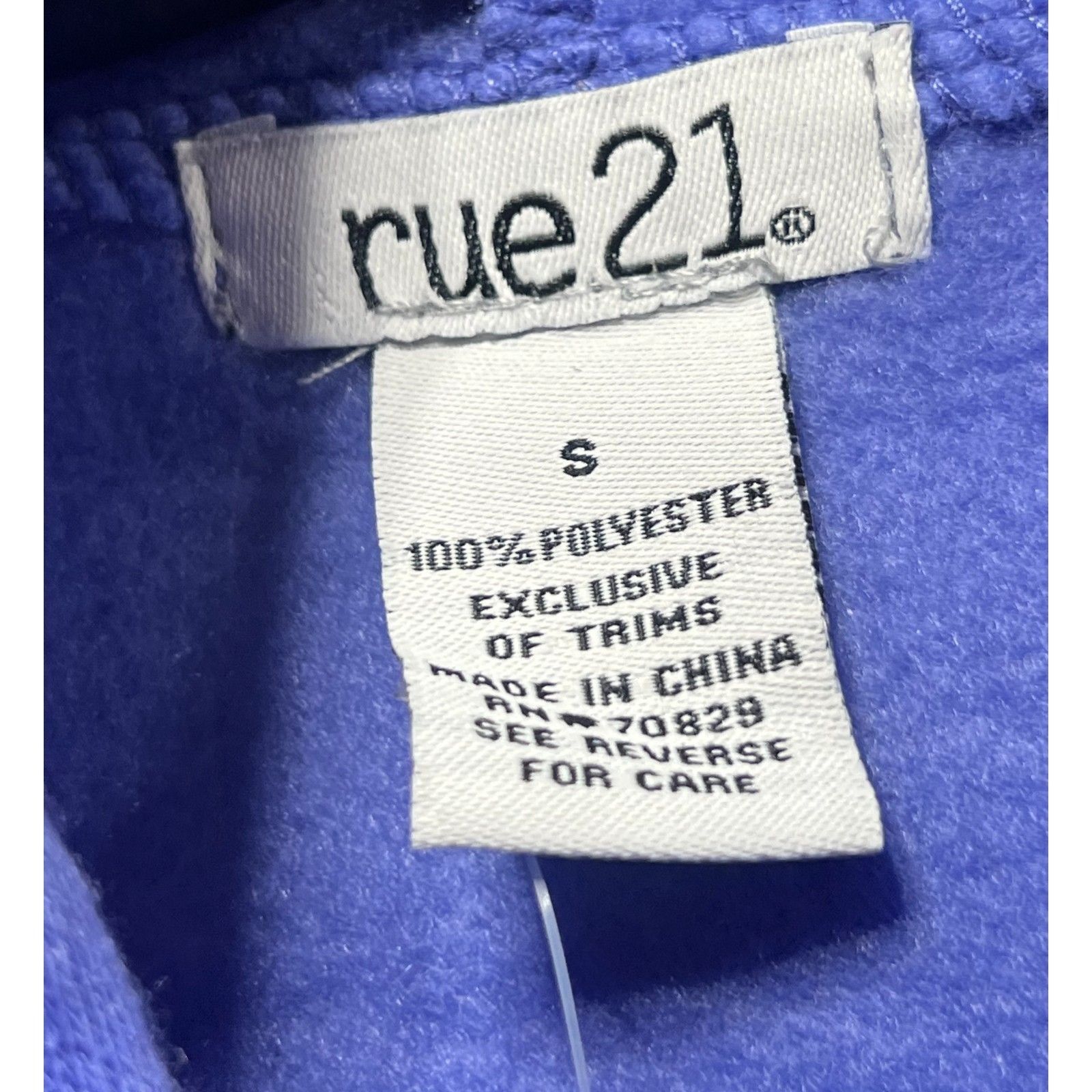 rue21 Rue 21 - Men's Long Sleeve Hooded Sweatshirt - Purple - Smal Size US S / EU 44-46 / 1 - 9 Thumbnail