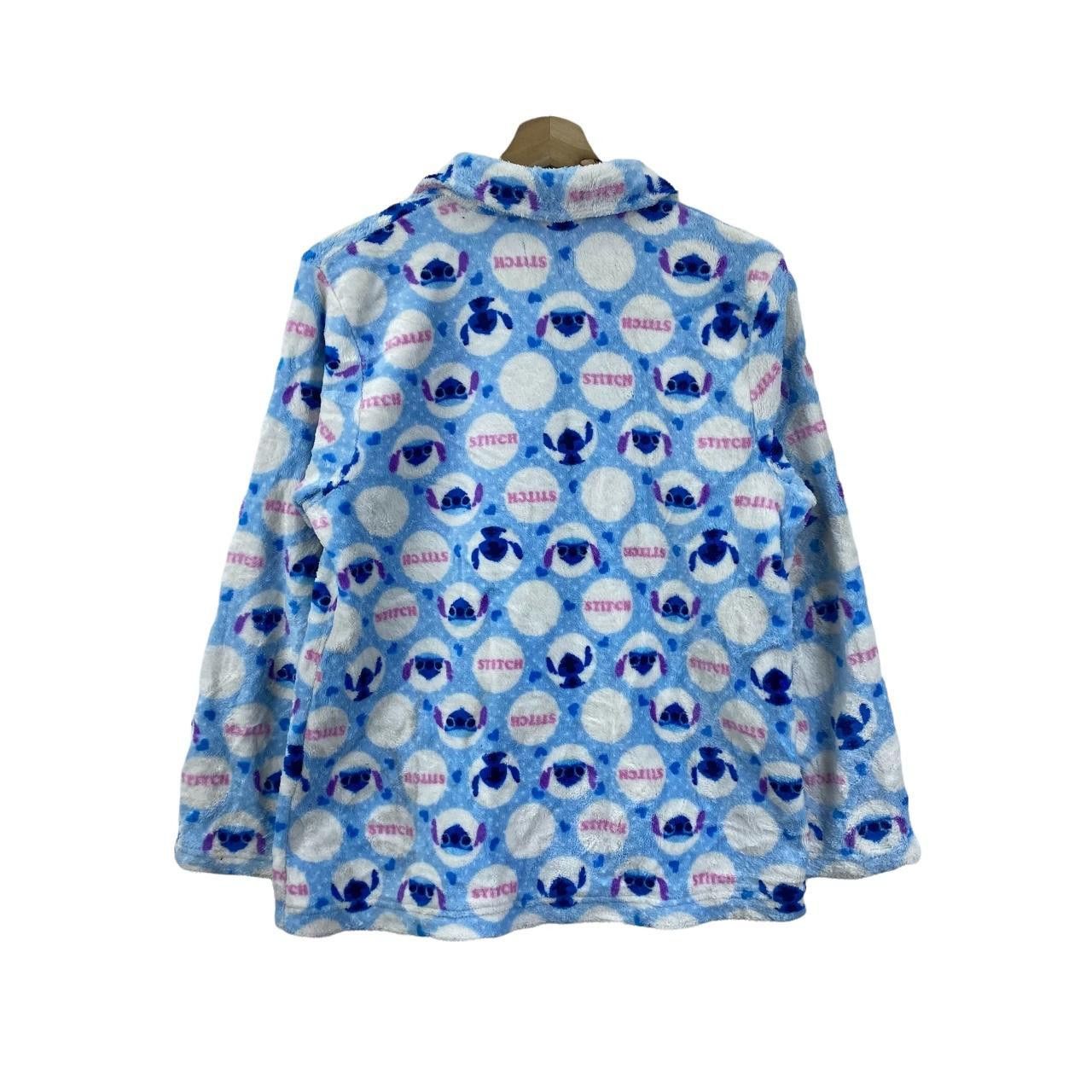 Disney Vtg 90’ DISNEY LILO STITCH Aop All Over Print Blouse Jacket Size L / US 10 / IT 46 - 2 Thumbnail