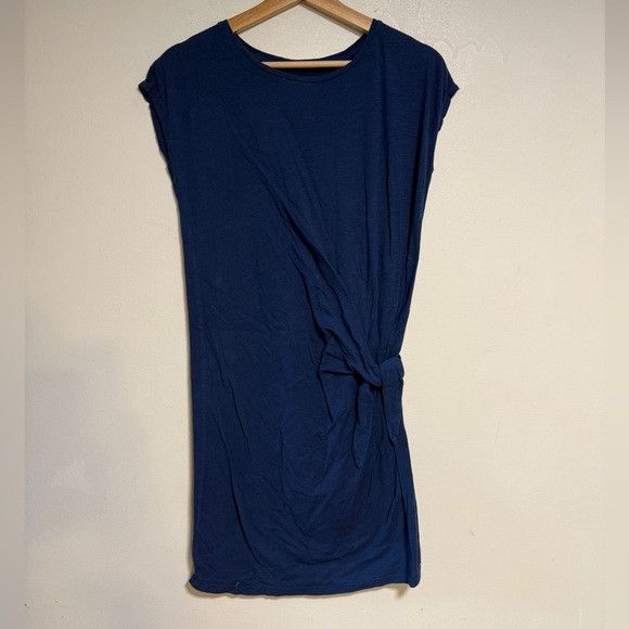 Velvet Velvet by Graham & Spencer Anthro Blue Tie-Waist Dress Small Size S / US 4 / IT 40 - 2 Thumbnail