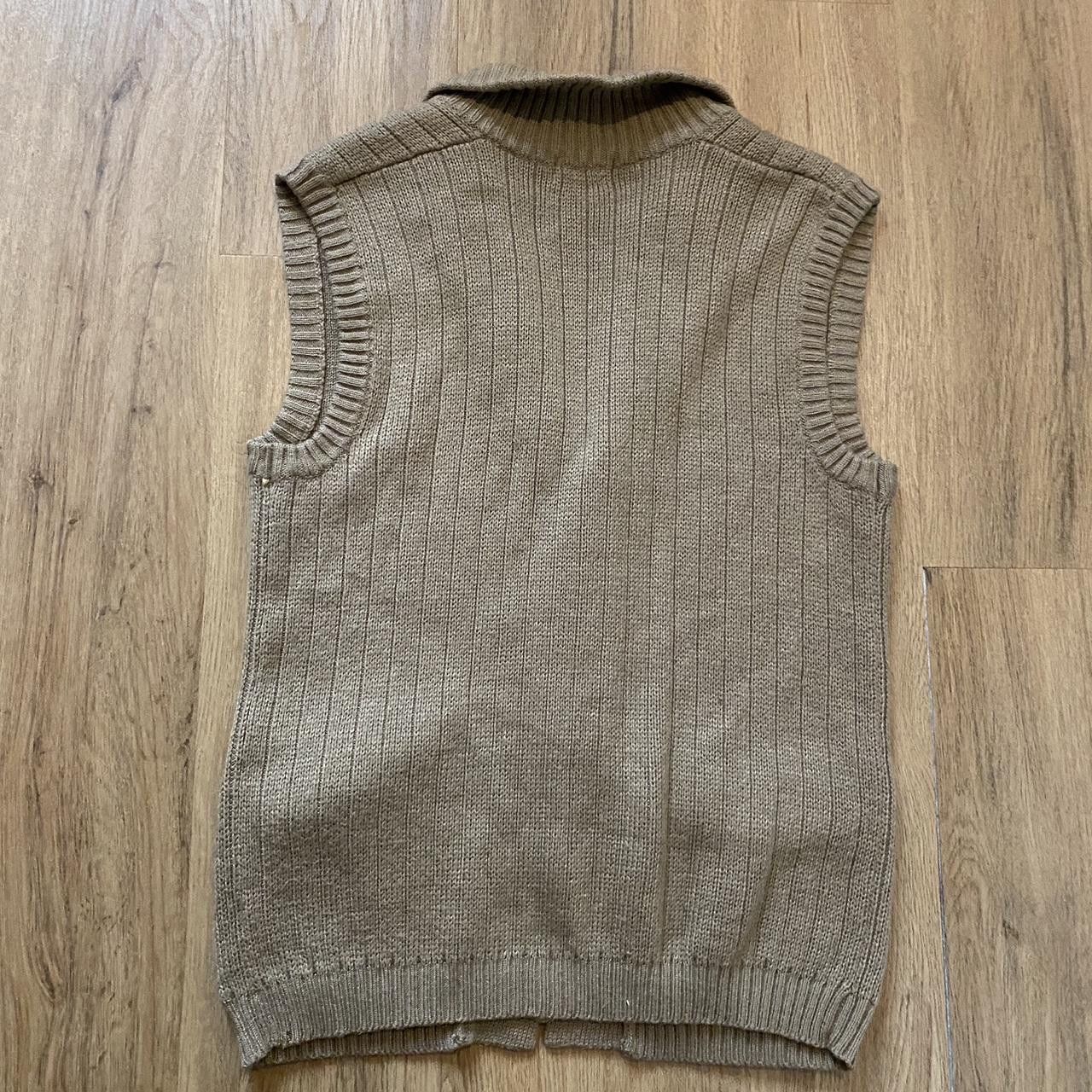 Other Tan and brown knitted gilet knitwear Vest Wool Vintage Size US S / EU 44-46 / 1 - 2 Thumbnail