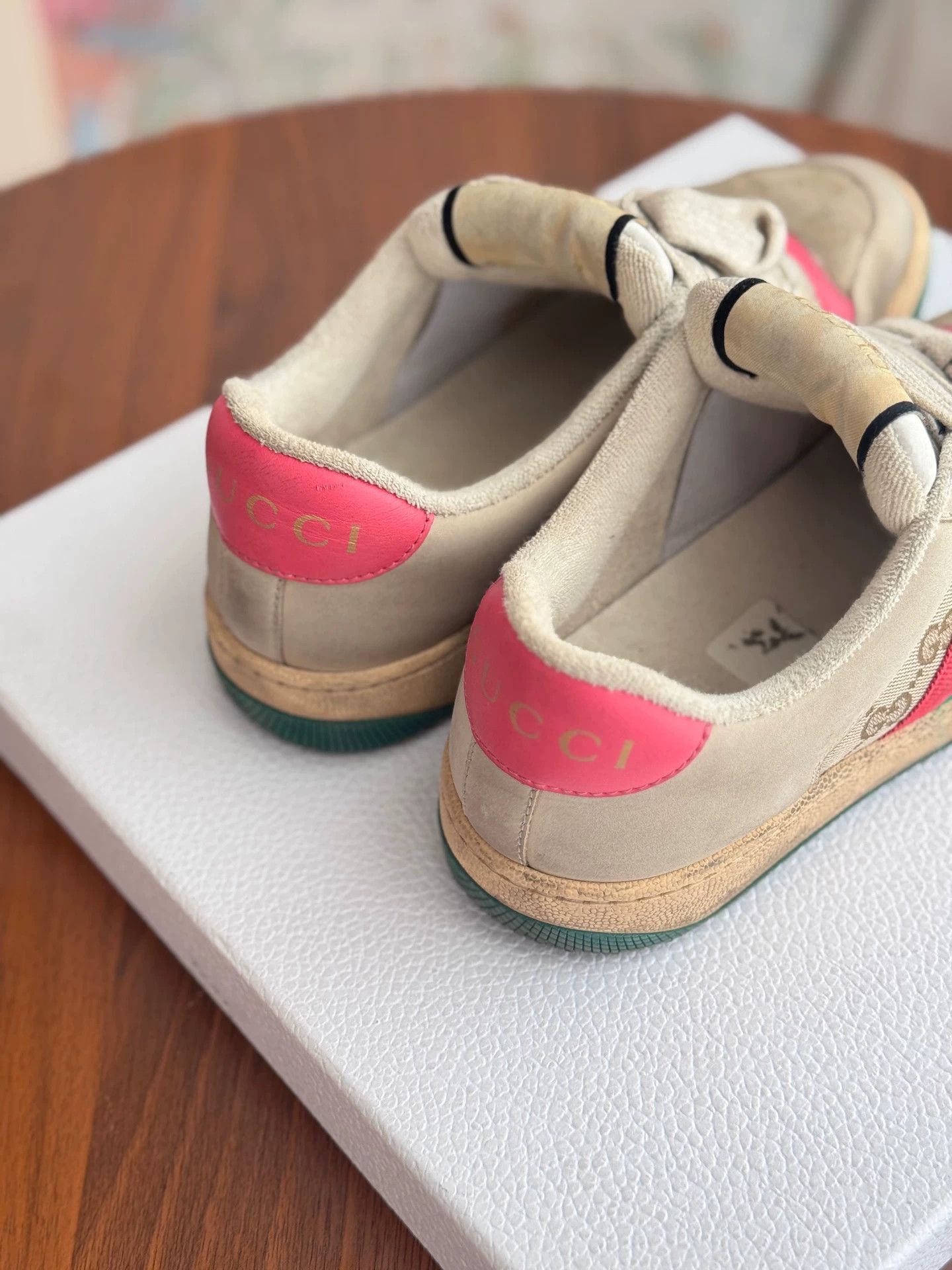 Gucci GUCCI Screener Leather Sneaker Women's 36 Ebony 95 New Size US 5 / IT 35 - 3 Thumbnail