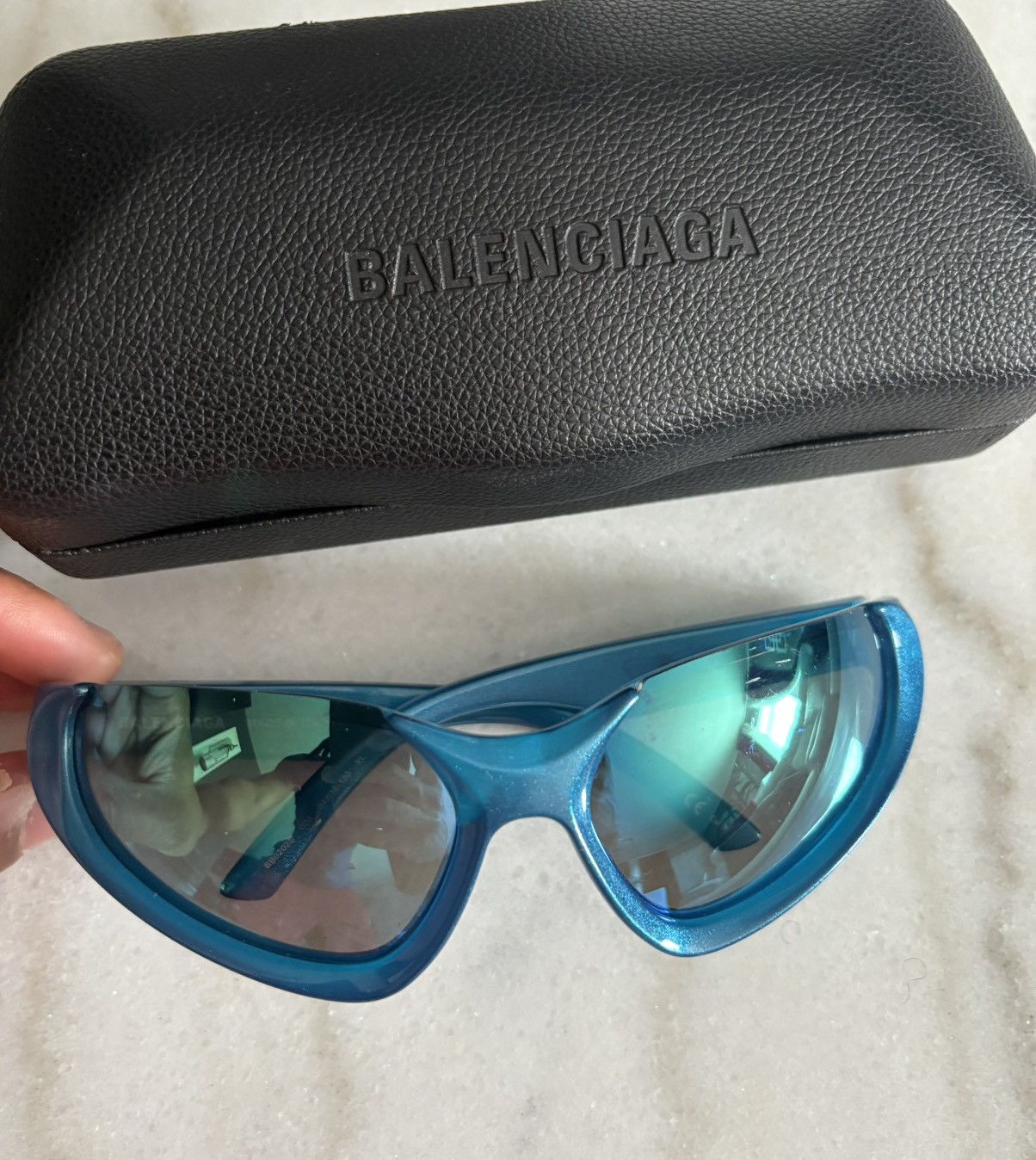 Balenciaga Balenciaga blue xpander sunglasses Size ONE SIZE - 2 Thumbnail
