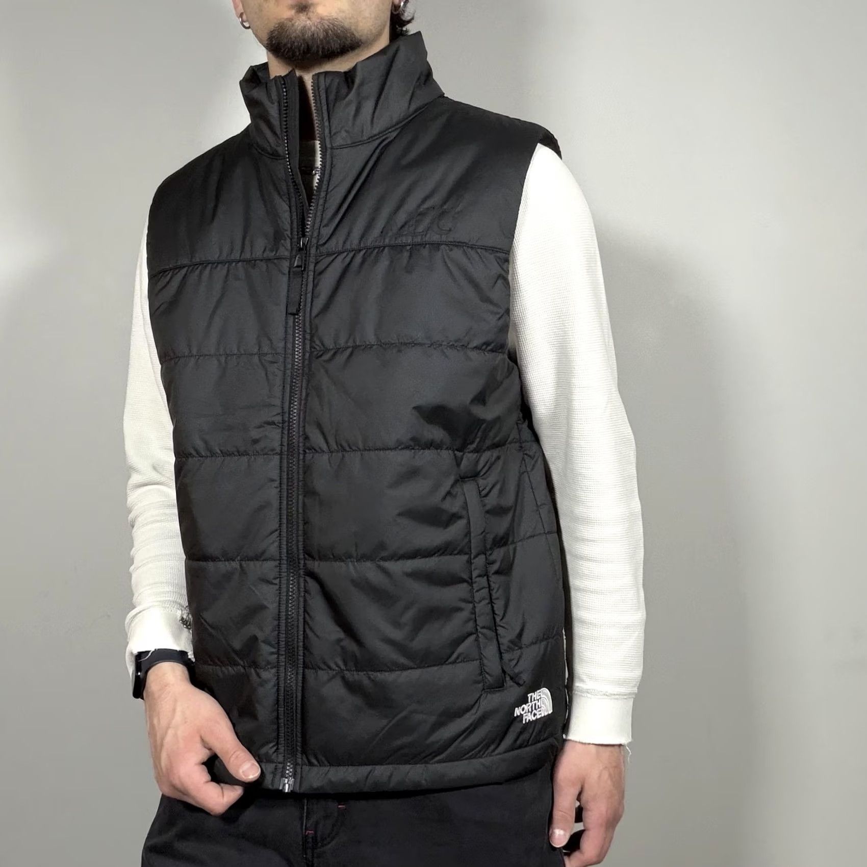 The North Face VINTAGE? No — North Face Puffer Vest Mens L Black Insulated Zip Pockets (Note: unchanged) Size US L / EU 52-54 / 3 - 2 Thumbnail