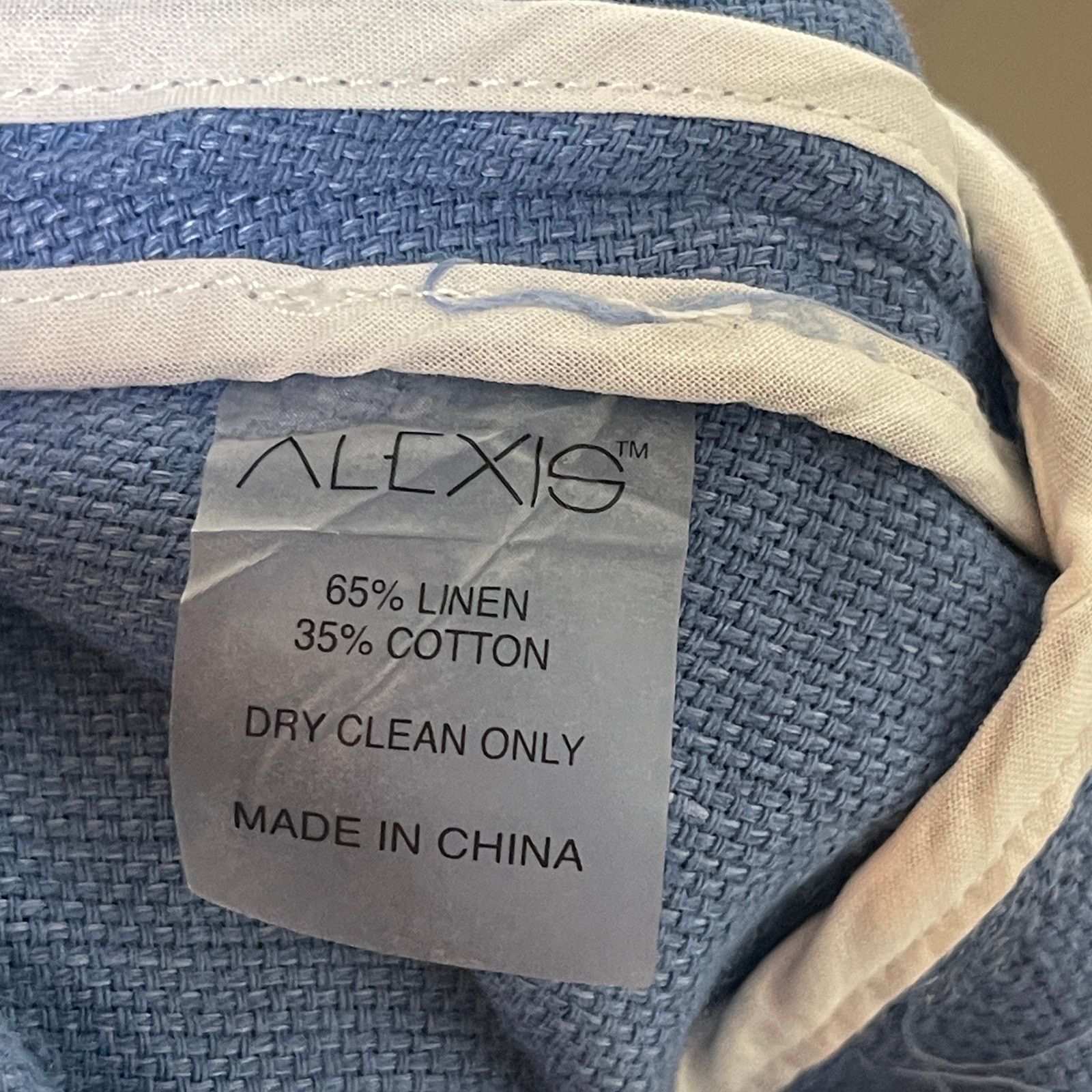 ALEXIS ALEXIS Jaymes Linen no stretch Tiered Shorts In Blue Sz L Size 28" / US 6 / IT 42 - 4 Thumbnail